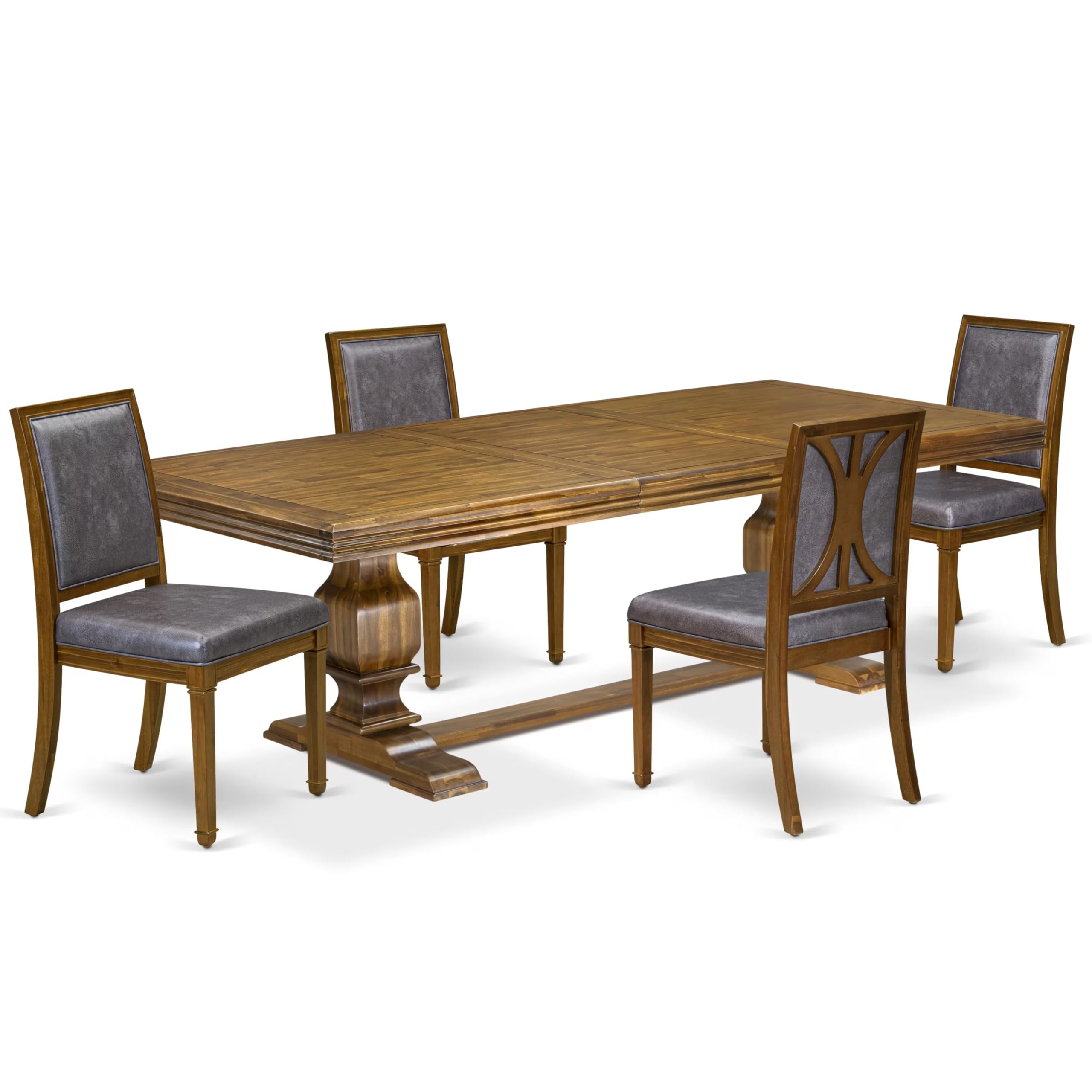 5 piece Dining Table Set includes a Modern Dining Table and 4 Kitchen Chairs