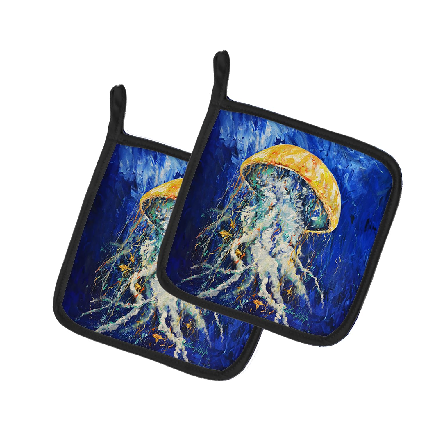 Free Fall Jellyfish Pair of Pot Holders