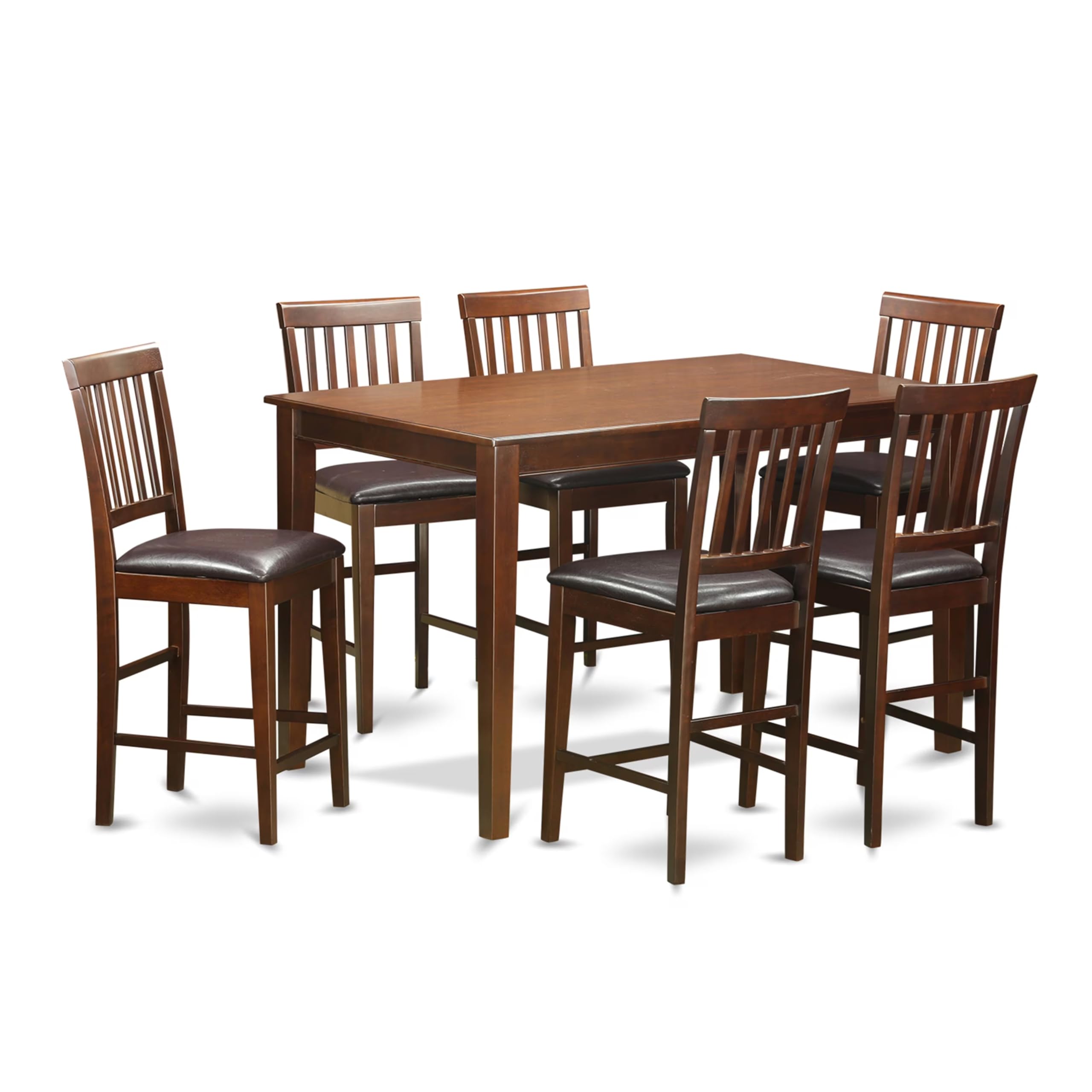 7  Pc  Counter  height  Table  set-  counter  height  Table  and  6  counter  height  stool.