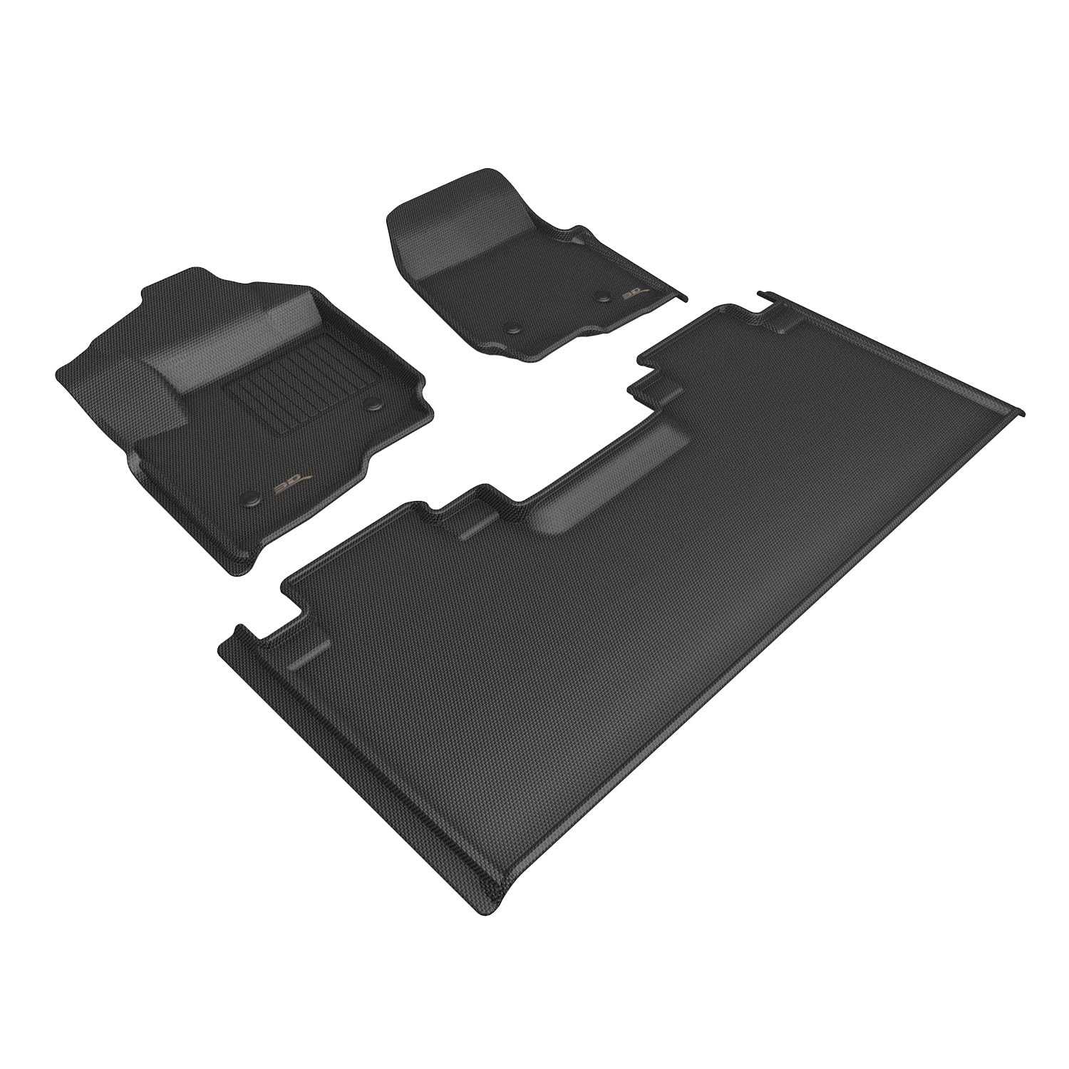 3D MAXpider Compatible with FORD F-250 / 350 / 450 SUPERCAB 2017-2026 BENCH SEAT, KAGU BLACK R1 R2 (VINYL FLOORS)
