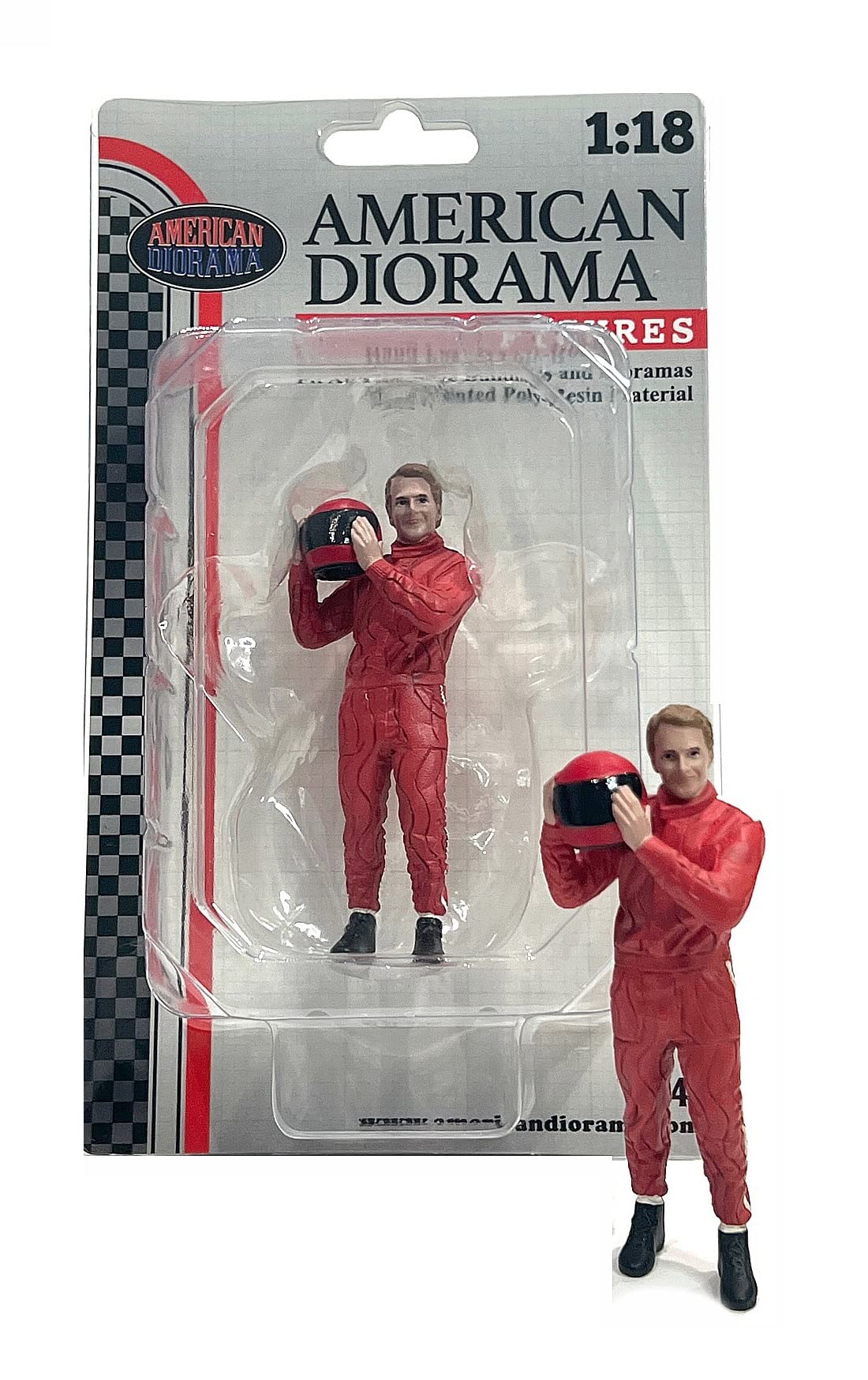American Diorama Racing Legend 1970S Theme (Figure B) For 1/18 Scale Model Car Display Ad-76352