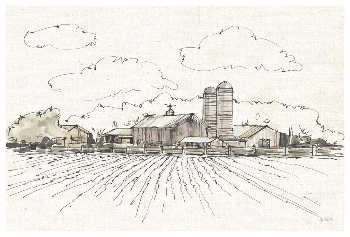 Farm Memories I -Paper Art-62x42”