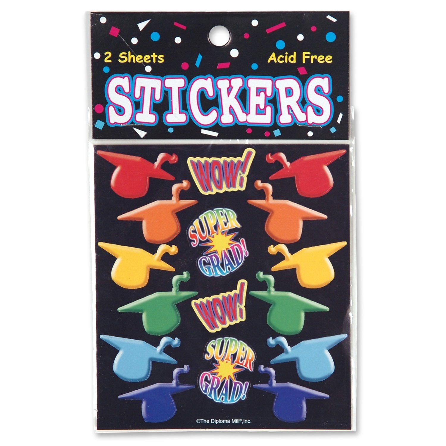 Super Grad Graduation Stickers (Pack of 6)