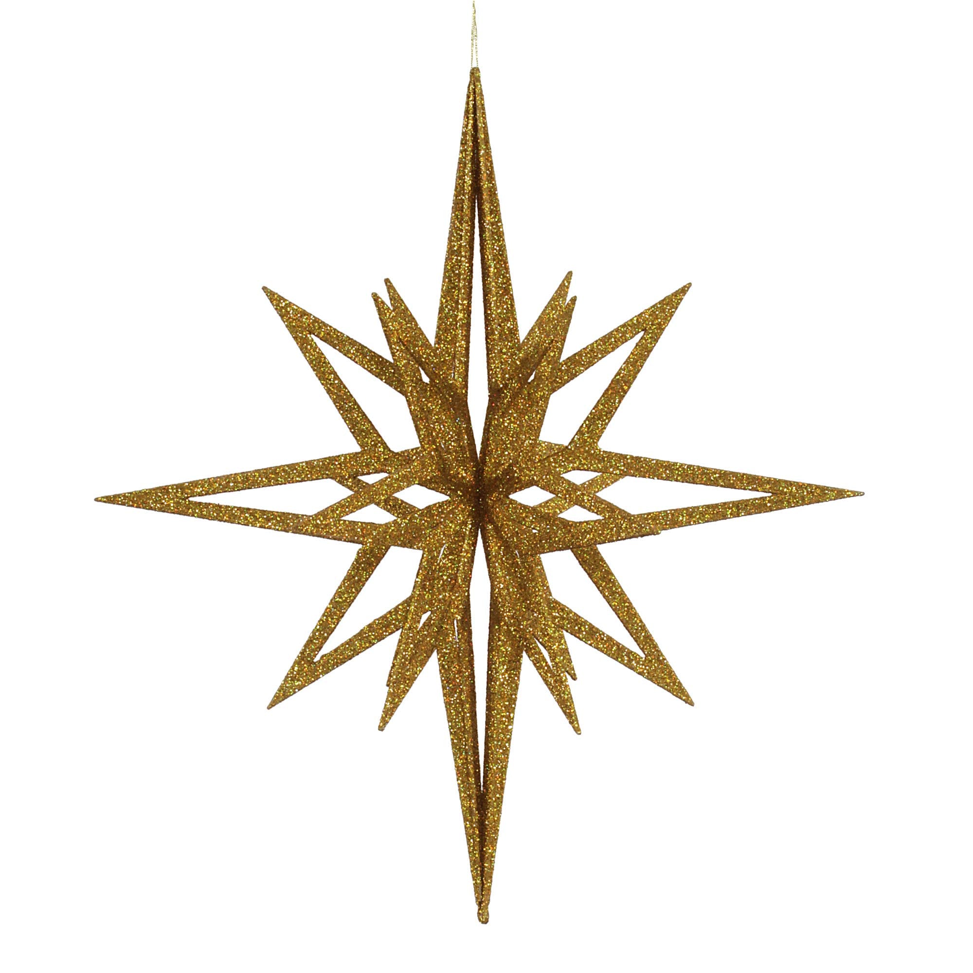 Casafoyer  24” Gold 3D Glitter Star - M148408 - (Pack Of 2)