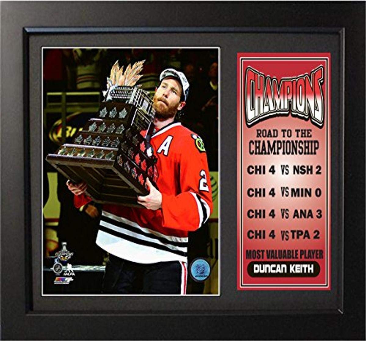 11x14 Deluxe Frame - 2015 Stanley Cup Champions Chicago Blackhawks MVP