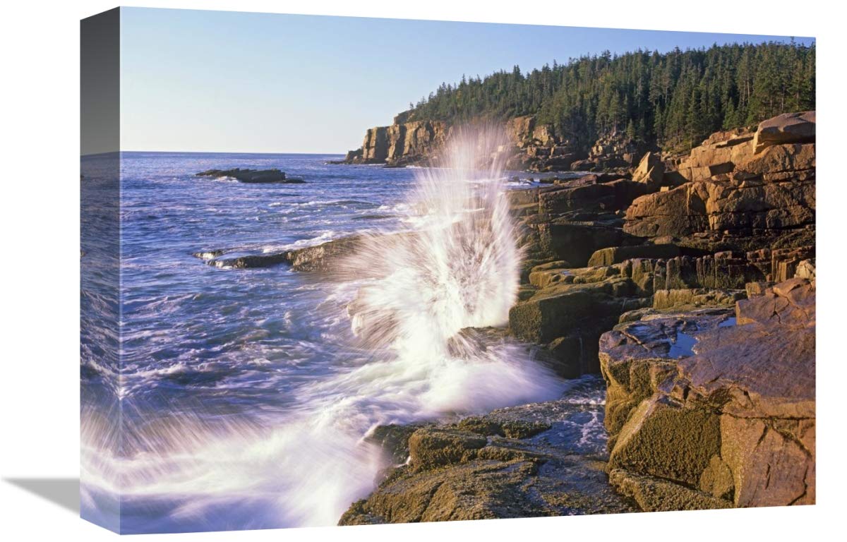 Atlantic Coast near Thunder Hole, Acadia National Park, Maine-Canvas Art-16x12”