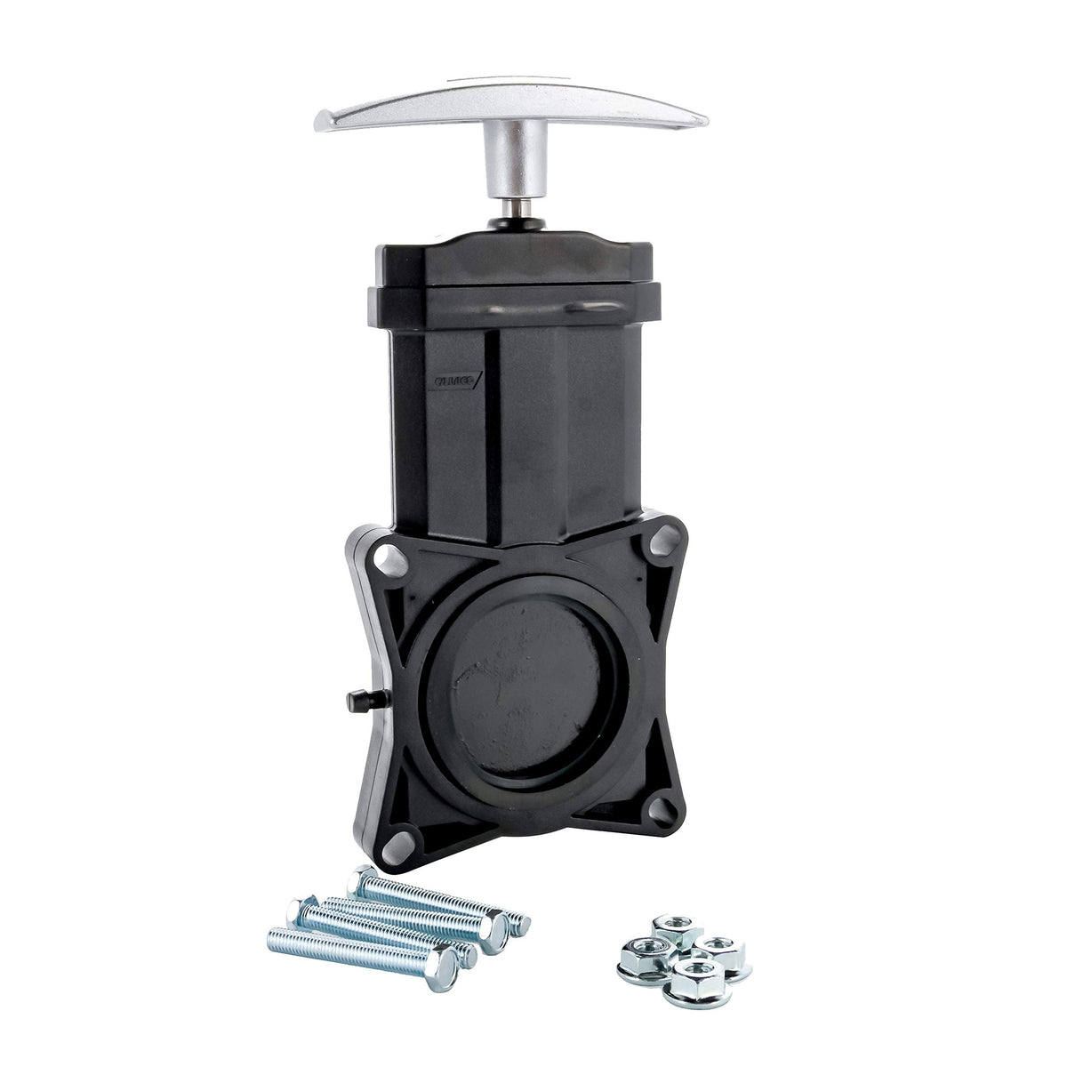 Camco 39501 Rv 1-1/2 Waste Valve With Metal Handle - Easily Replace Worn Or Damaged Waste Valves - Installation Hardware, Blac