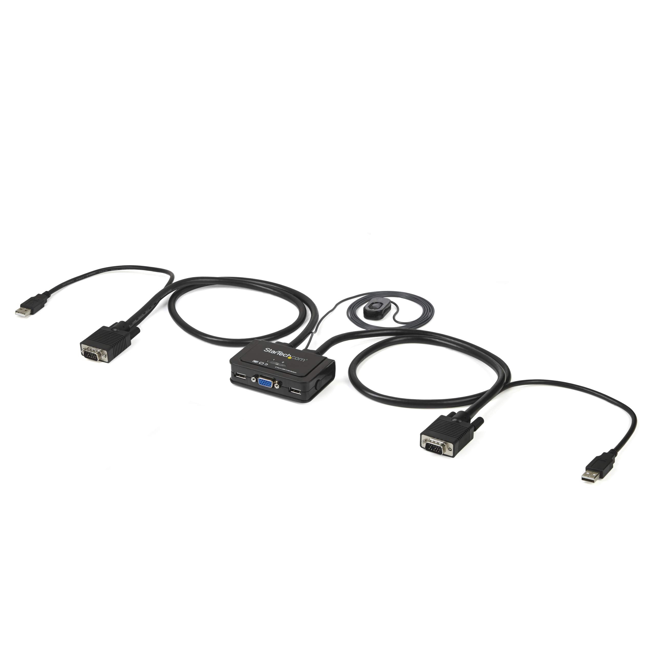 2PORT CABLE KVM WITH VGA USB AND REMOTE SWITCH BUTTON
