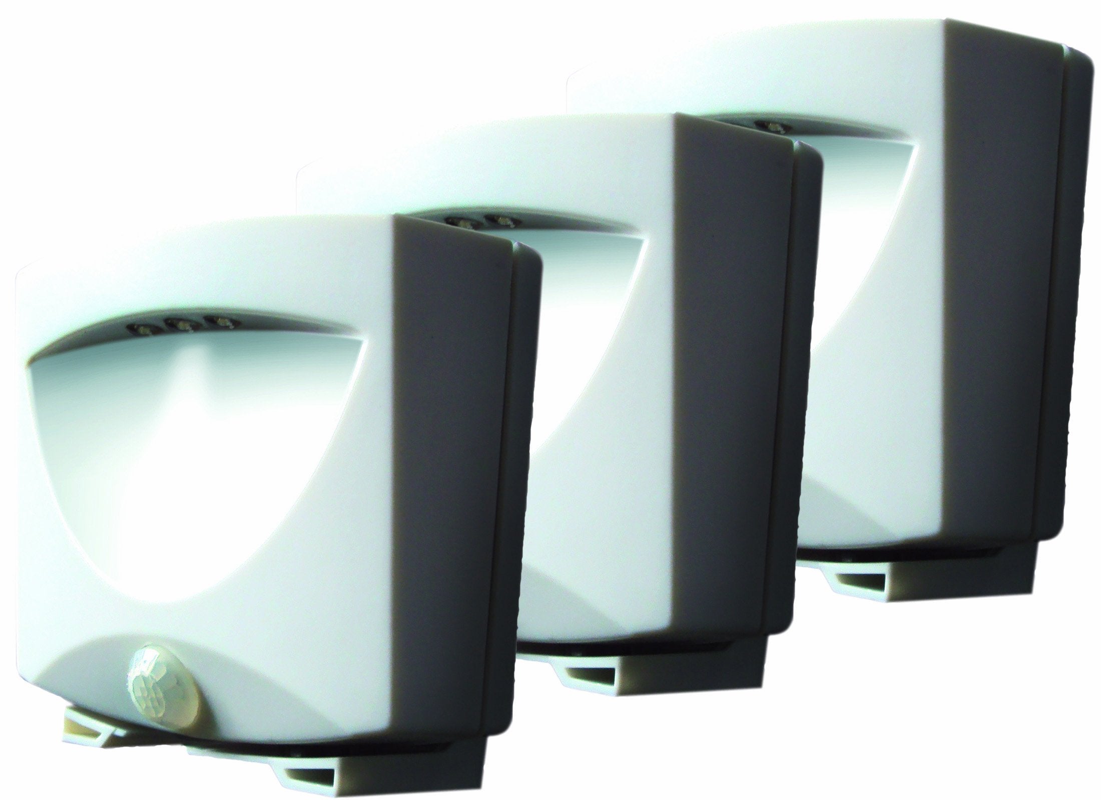 3-pack: Battery-Powered Motion-Activated Outdoor Night-Light in White