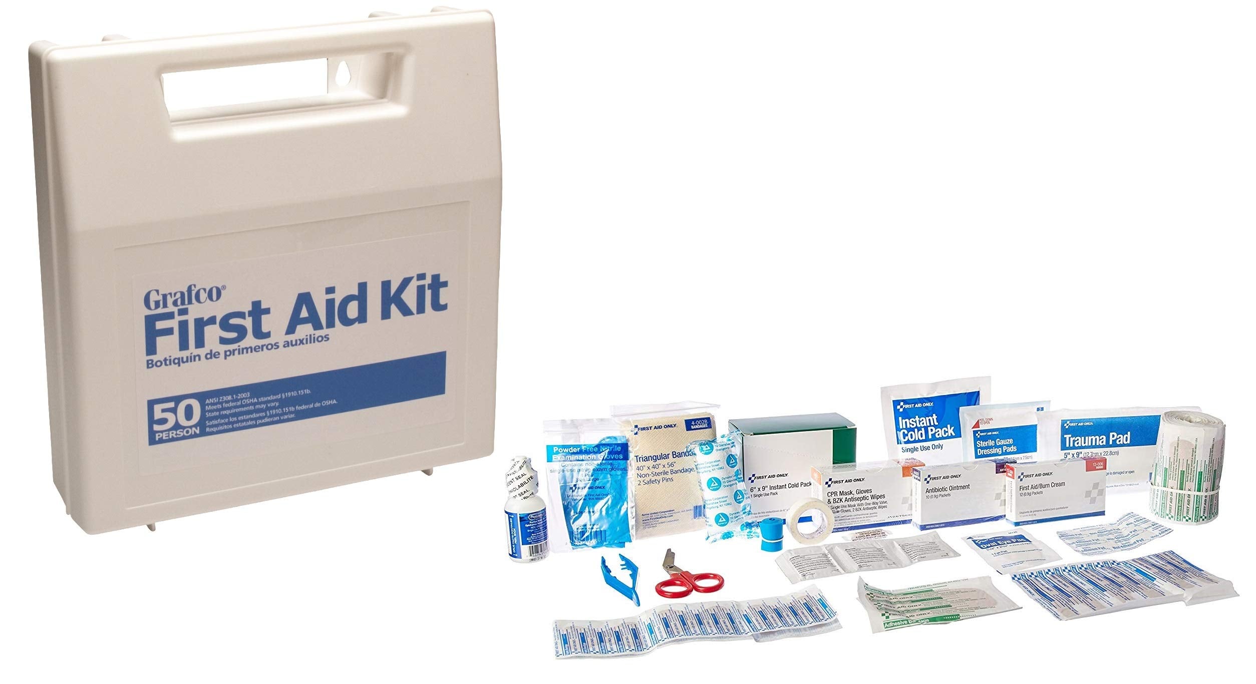 FIRST AID KITPLSTIC-50 PERSON GRAFCO