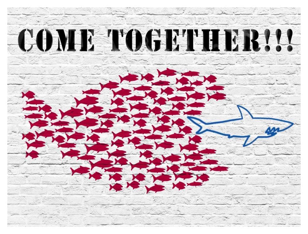 Come together!!!-Paper Art-42x32”
