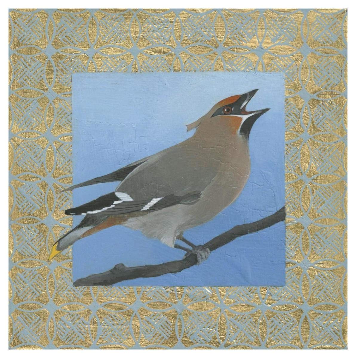 Cedar Waxwing -Paper Art-42x42”