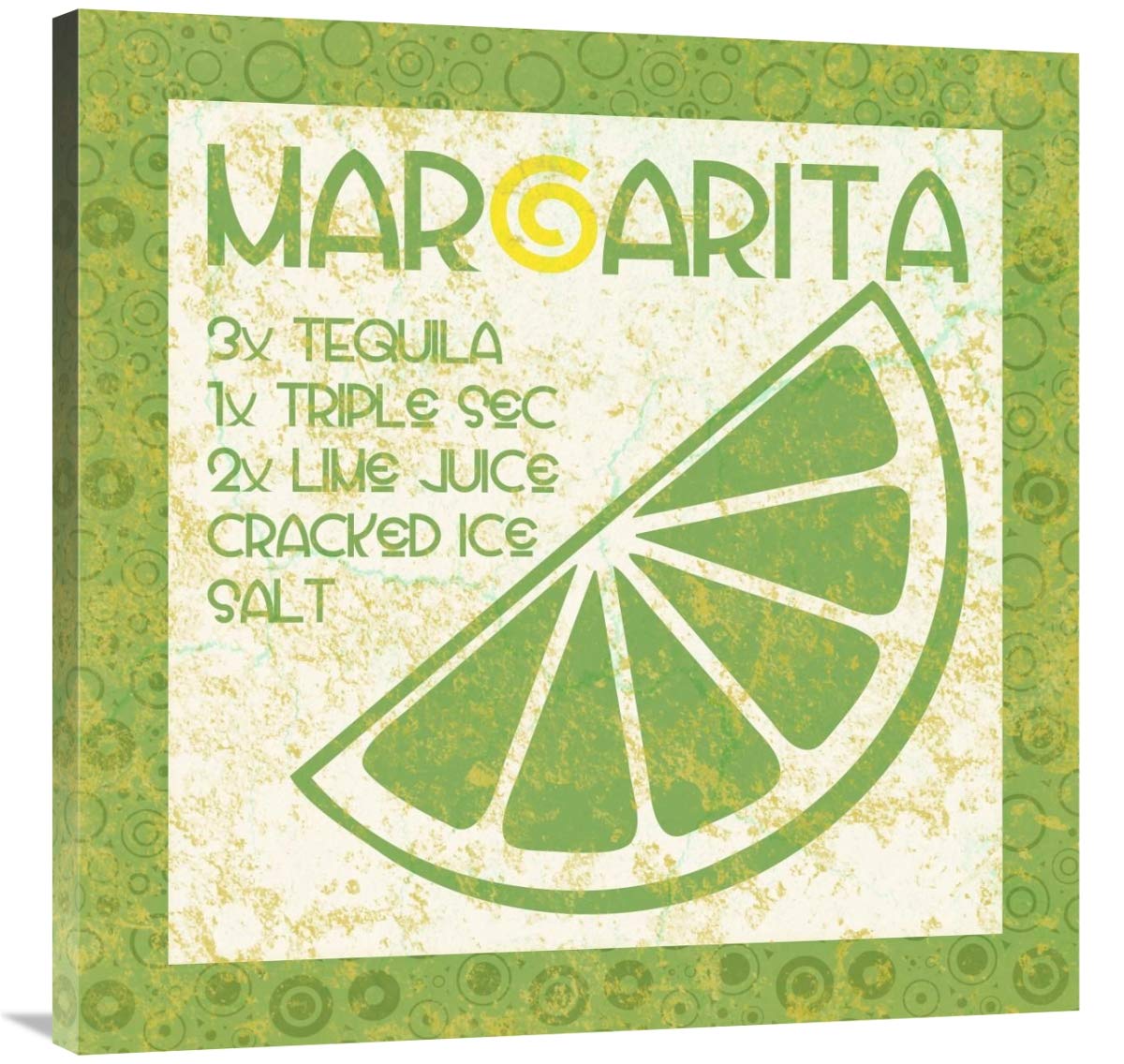 Cocktail Recipes - Margarita-Canvas Art-36x36”