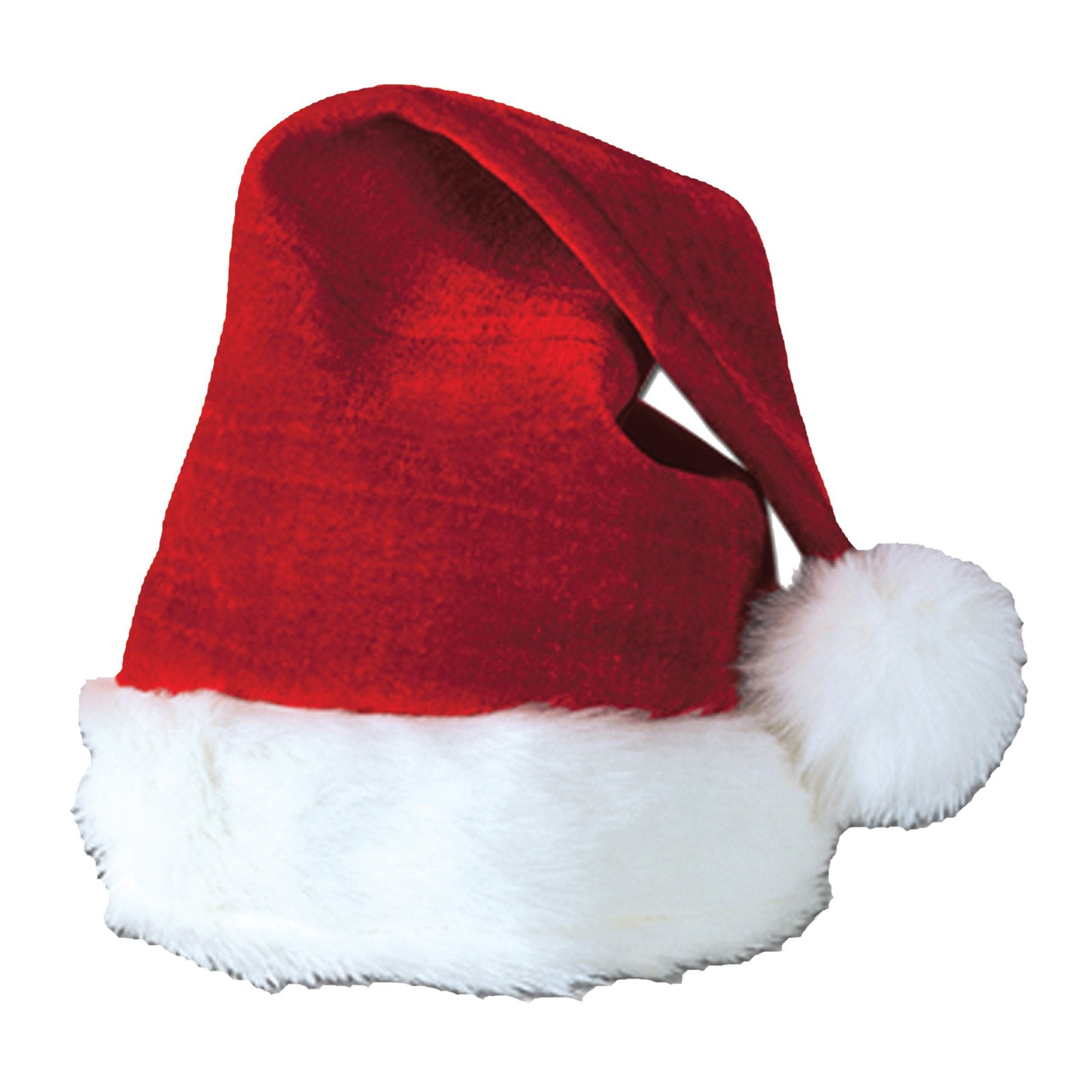 Velvet Santa Hat w/Plush Trim (Pack of 12)