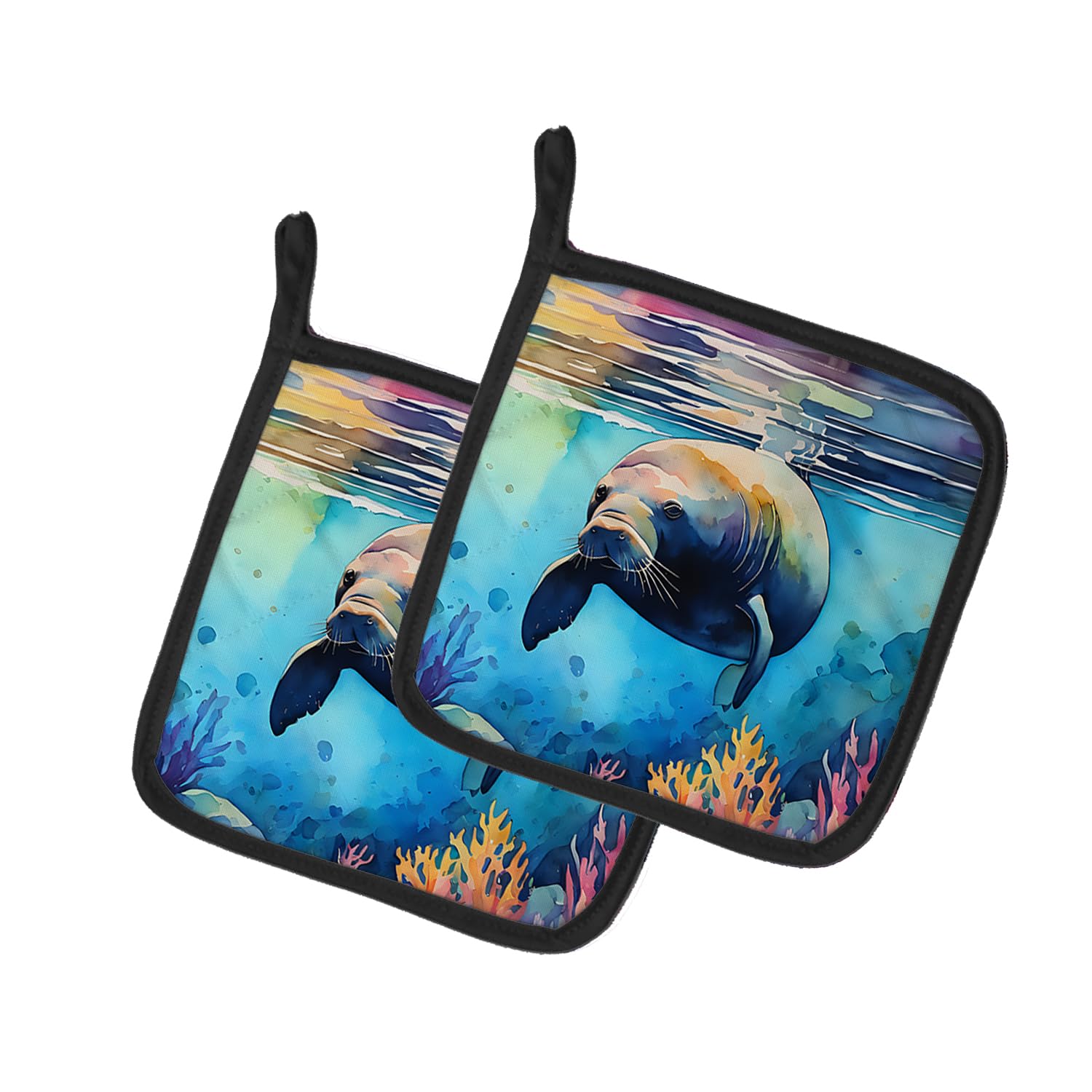 Manatee Pair of Pot Holders
