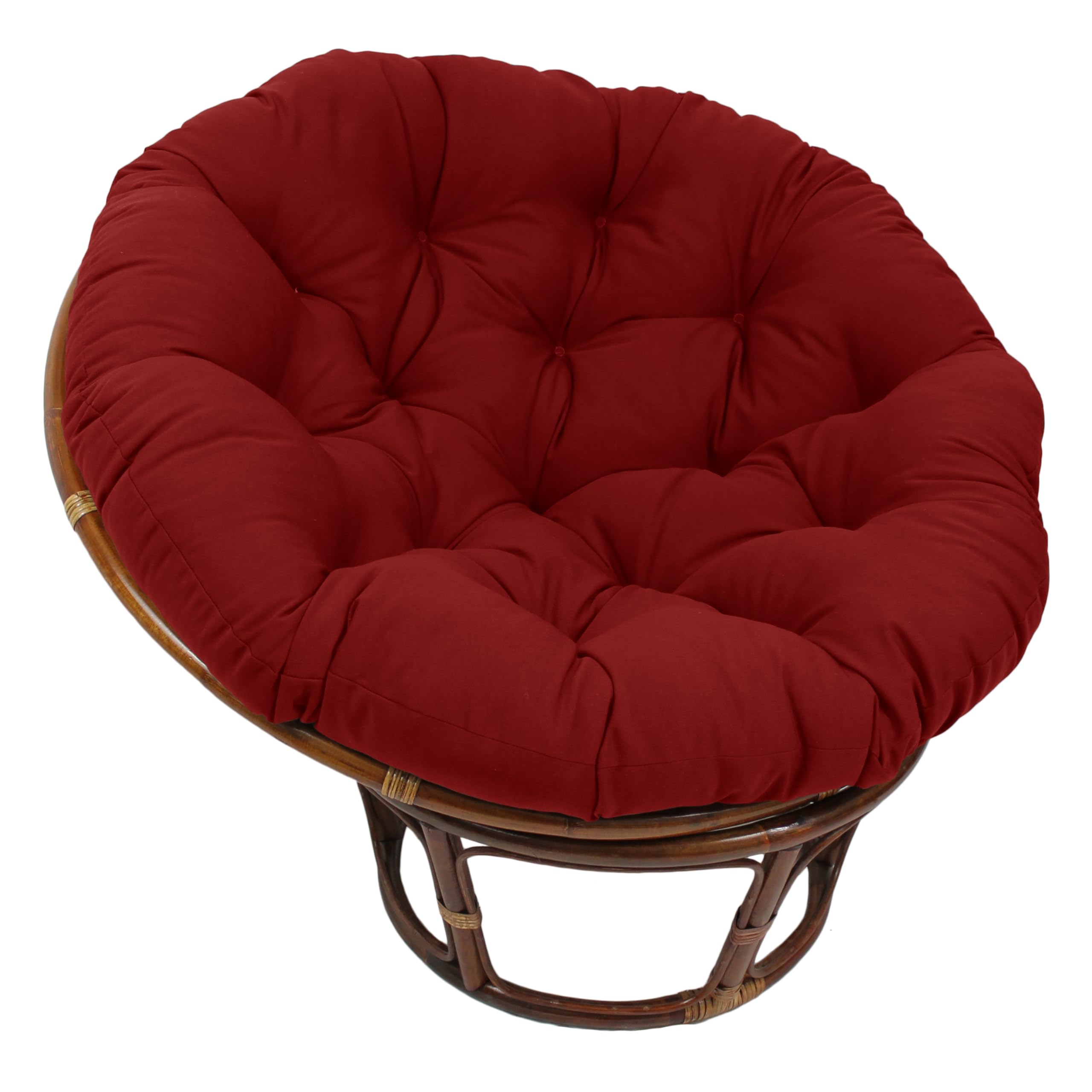 44-inch Solid Twill Papasan Cushion (Fits 42-inch Papasan Frame) - Ruby Red