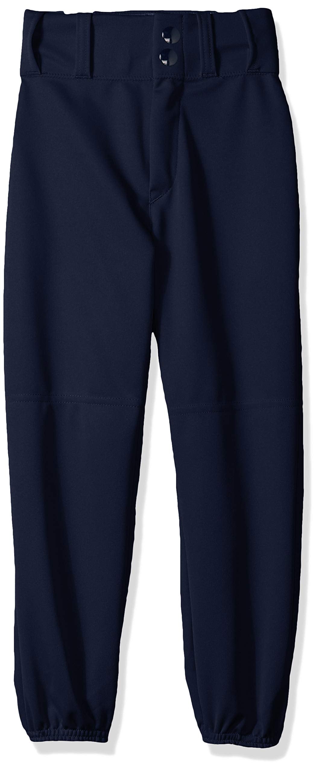 Alleson Ahtletic Boys Youth Elastic Bottom Baseball Pant, Navy, X-Small
