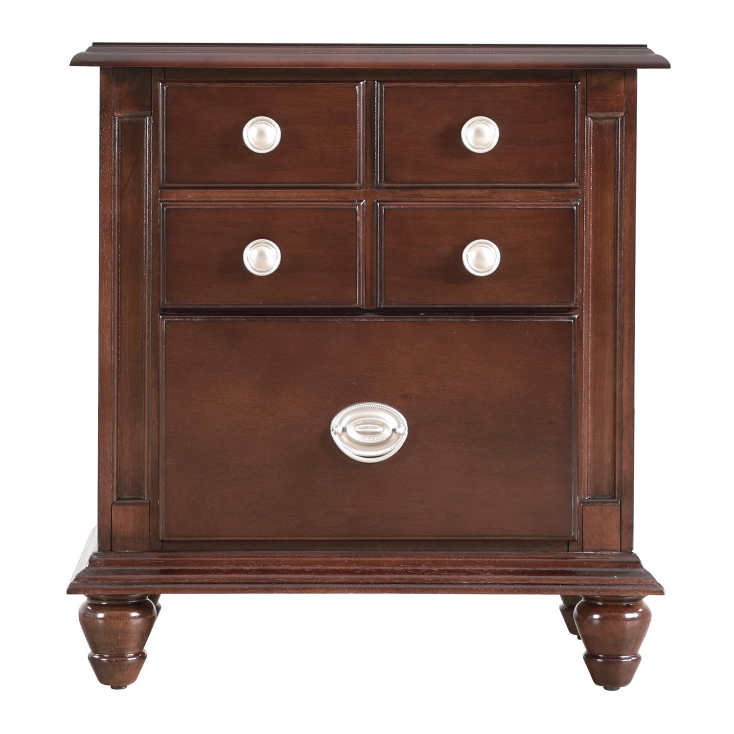 Summit 5-Drawer Cappuccino Nightstand (27 in. H x 16 in. W x 24 in. D)