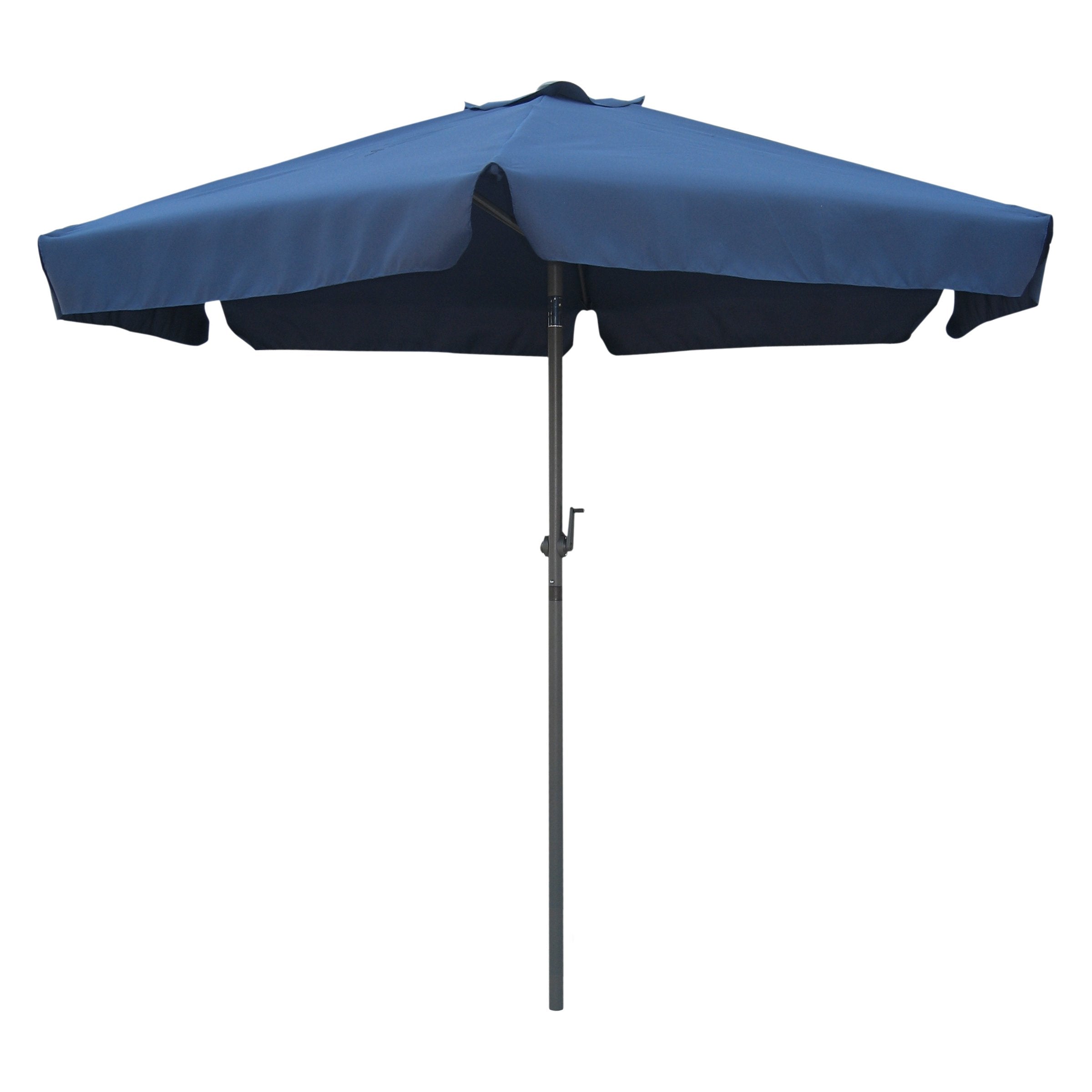 St. Kitts Steel Rib 8-foot Patio Umbrella - Dark Grey/Navy Blue