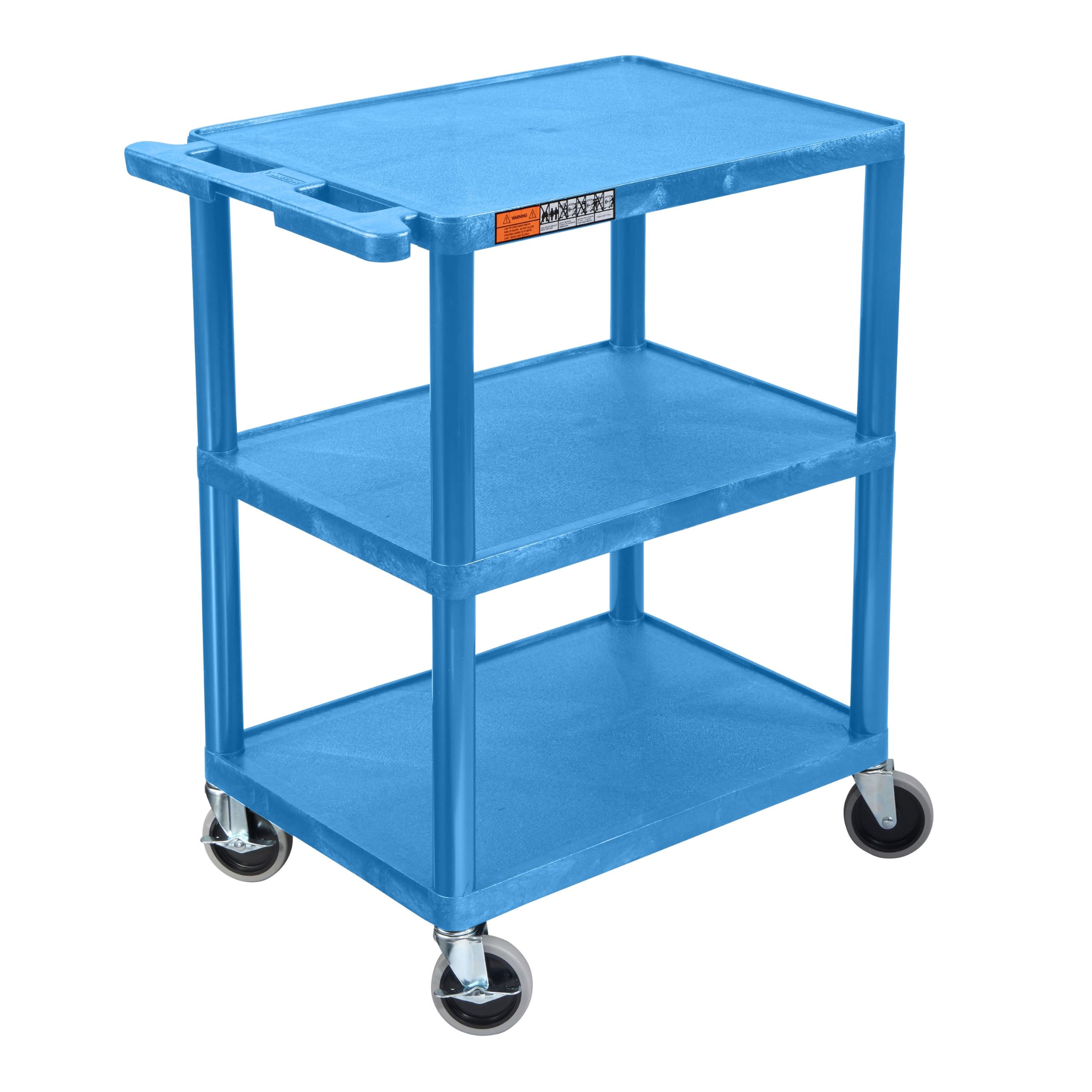 Luxor 3 Shelf Utility Cart Blue