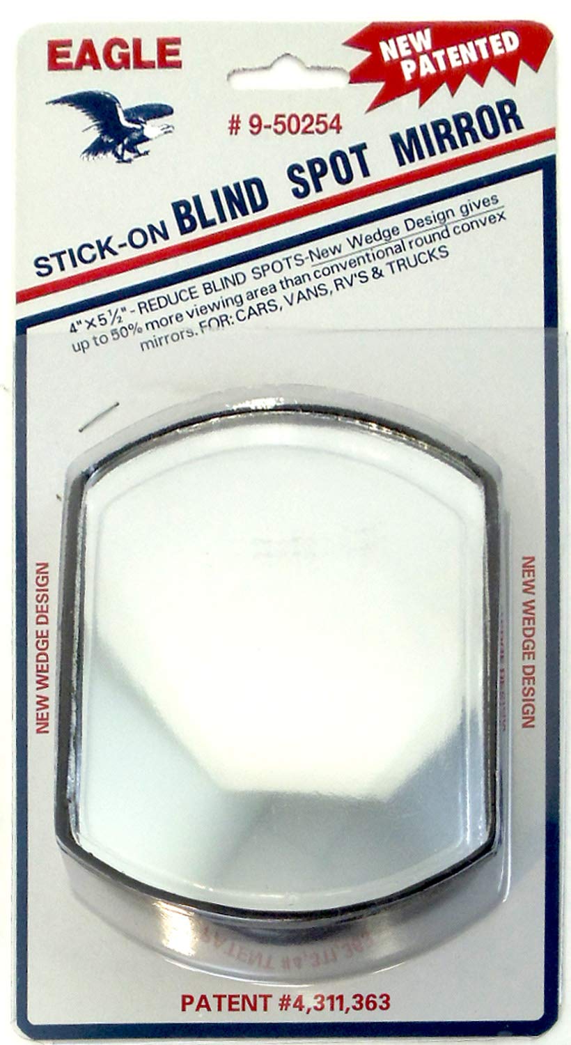 EAGLE WEDGE DESIGN 4 x 5-1/2 OBLONG STICK-ON BLIND SPOT MIRROR