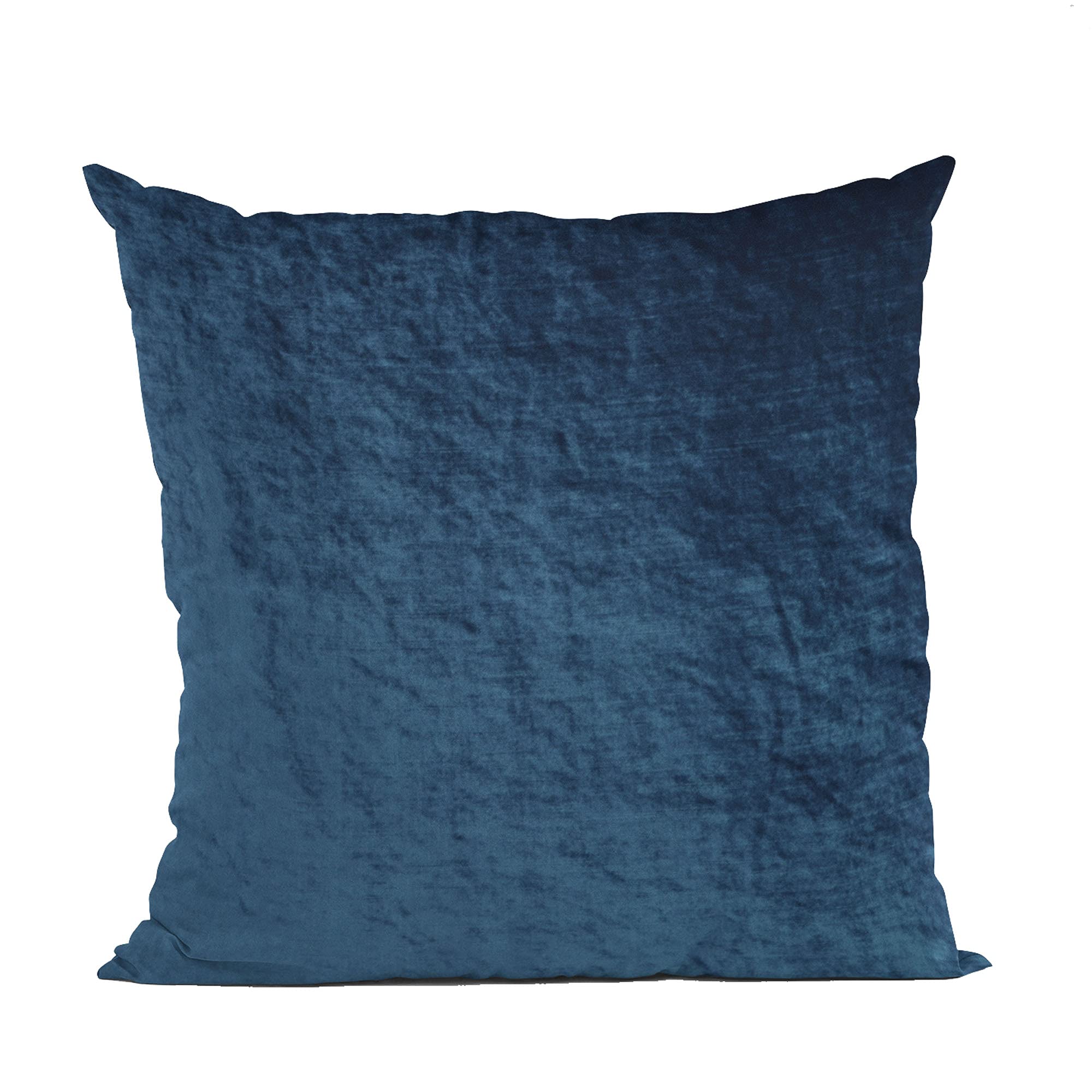 Plutus Navy Lux Velvet Shiny Velvet Luxury Throw Pillow - Double sided  26 x 26”