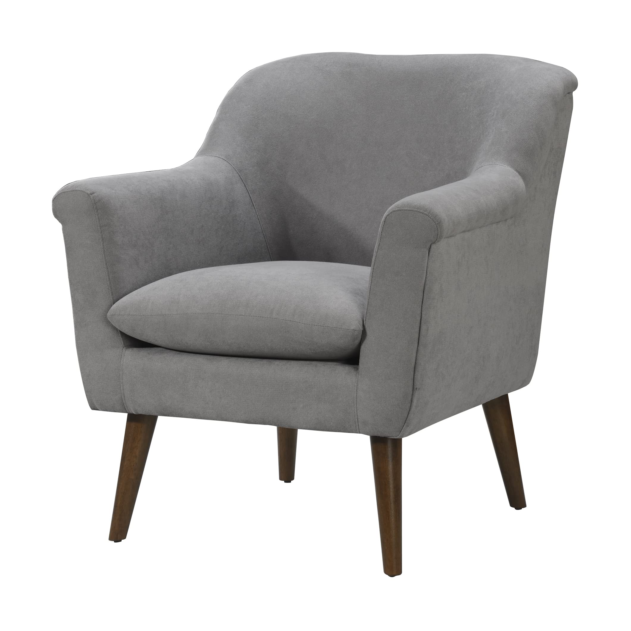 Shelby Steel Gray Woven Fabric Armchair