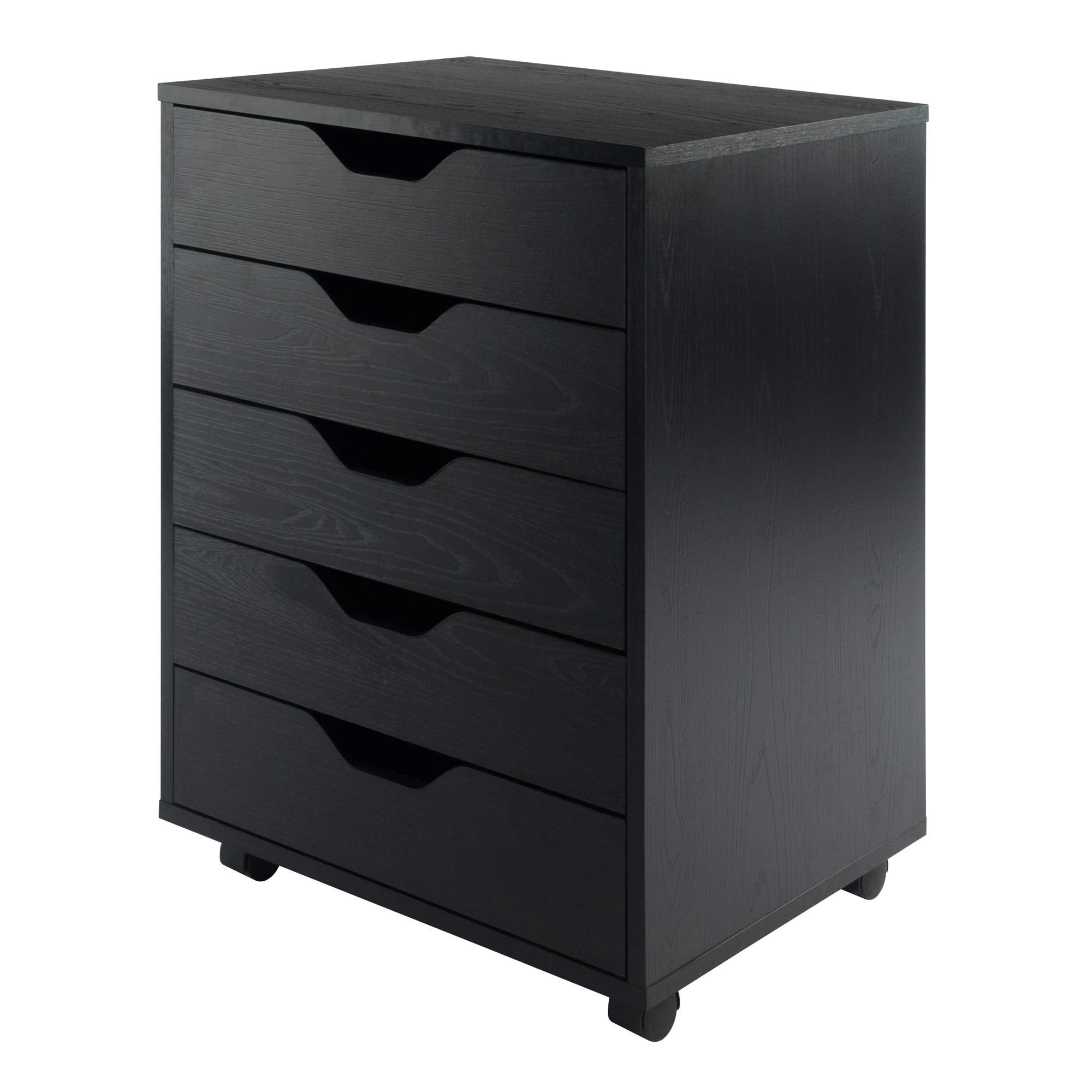 Halifax Cabinet for Closet / Office, 5 Drawers, Black
