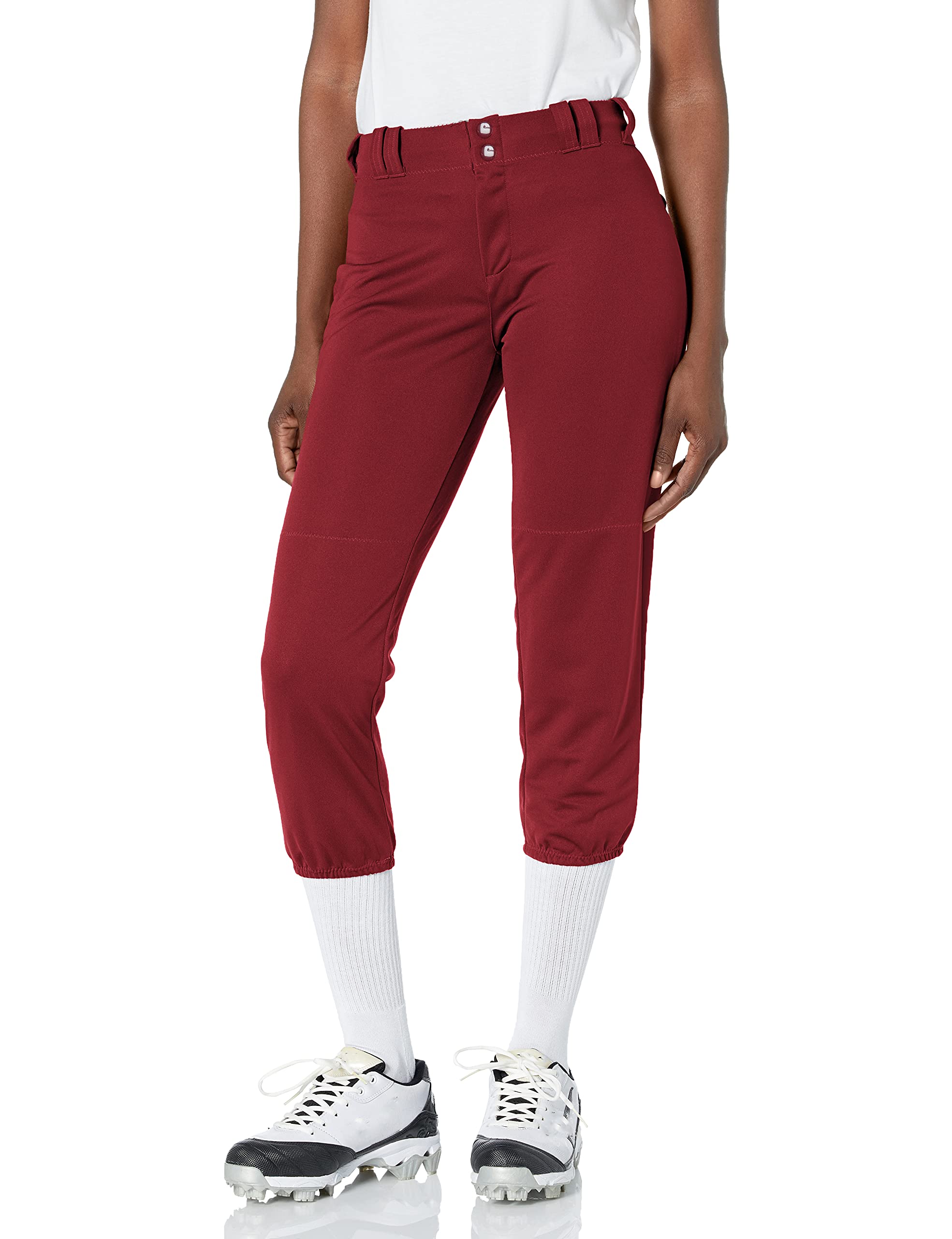 Alleson Ahtletic Women'S Fast Pitch Softball Belt Loop Pants, Maroon, Large