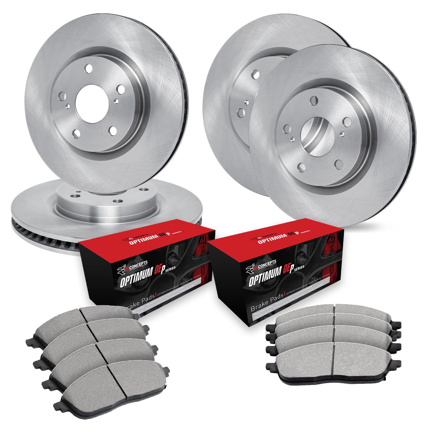 R1 Concepts Disc Brake Rotor Set with Optimum Oe Pads WFUN2-73037