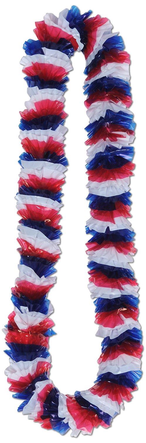 Soft-Twist Patriotic Poly Leis (Pack of 100)