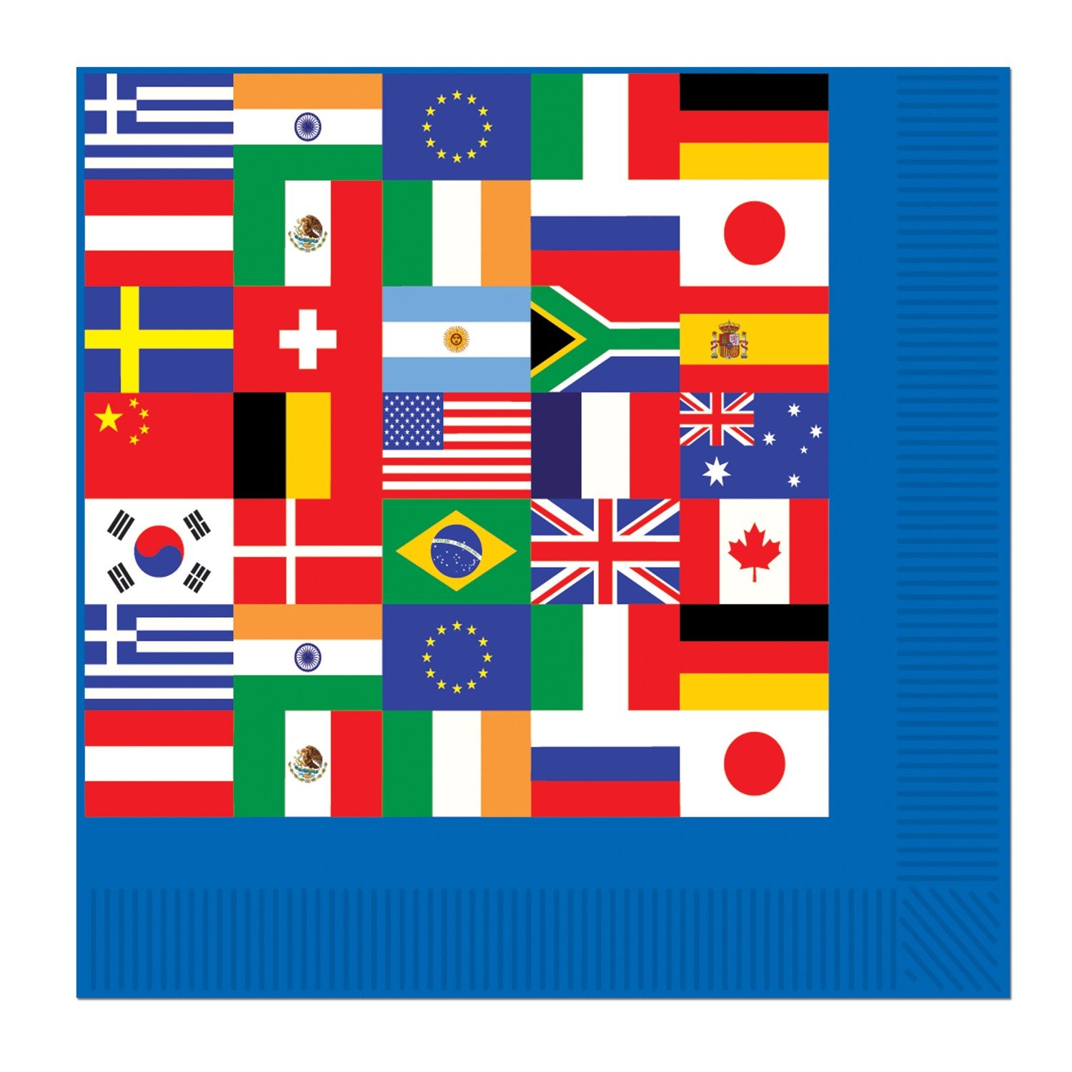 International Flag Luncheon Napkins (Pack of 12)