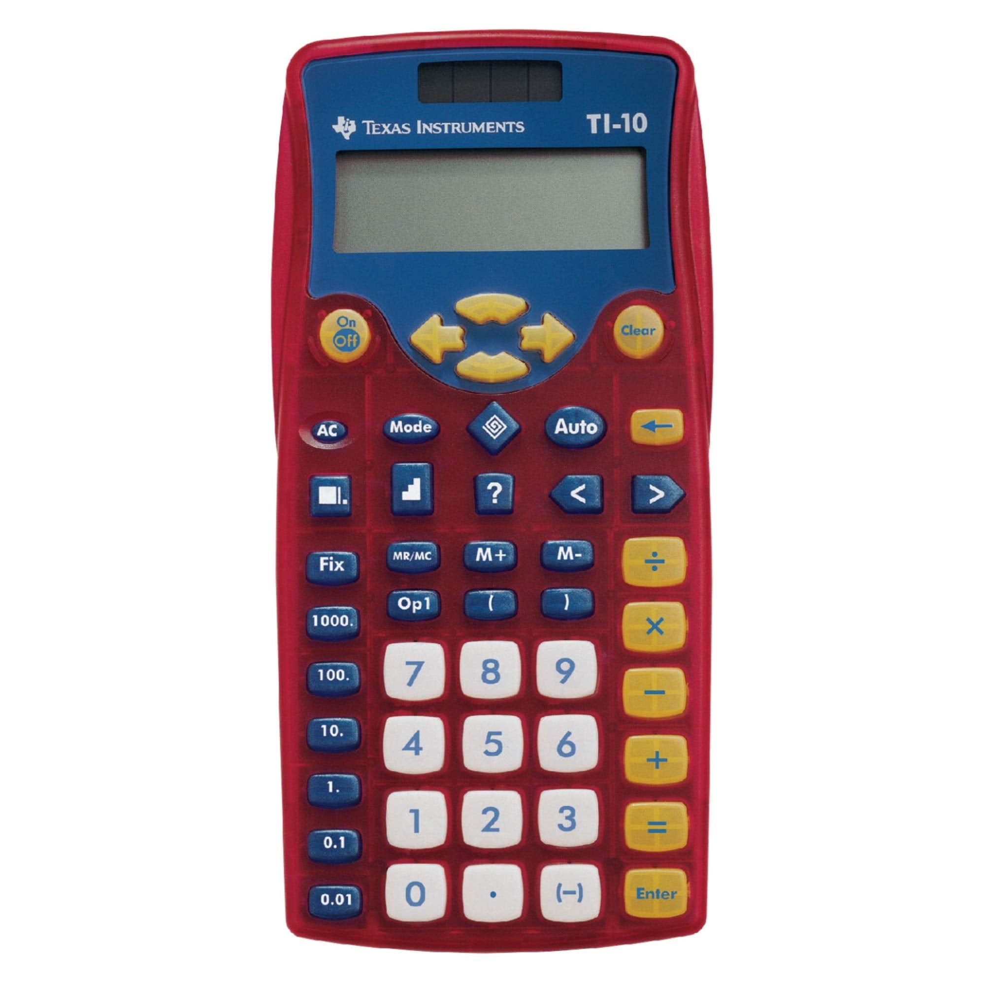 Texas Instruments TI-10/BK/C Dual Power 2-Line Elementary Calculator