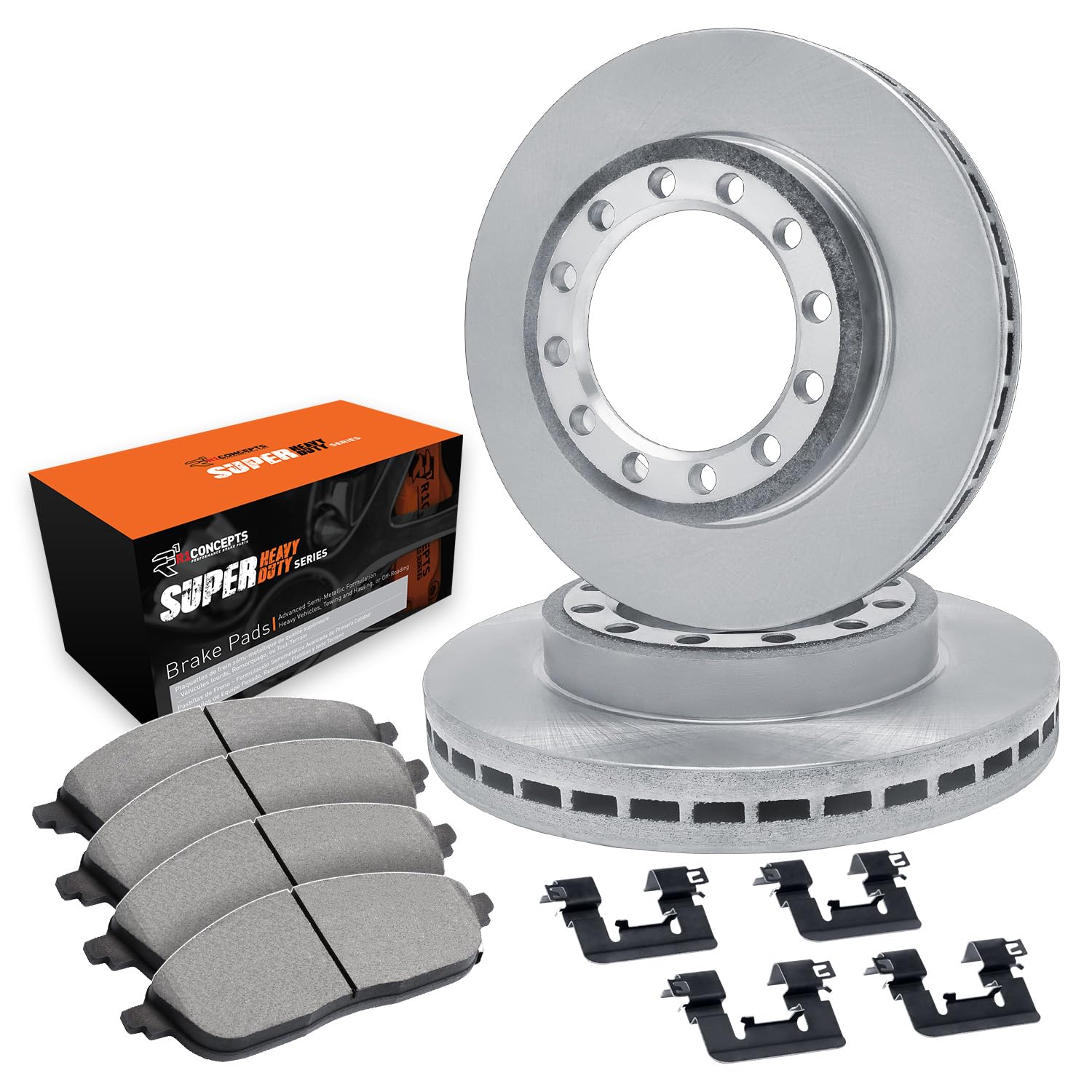 R1 Concepts Disc Brake Rotor Set with Super Duty Pads and Hardware WFXH1-72320