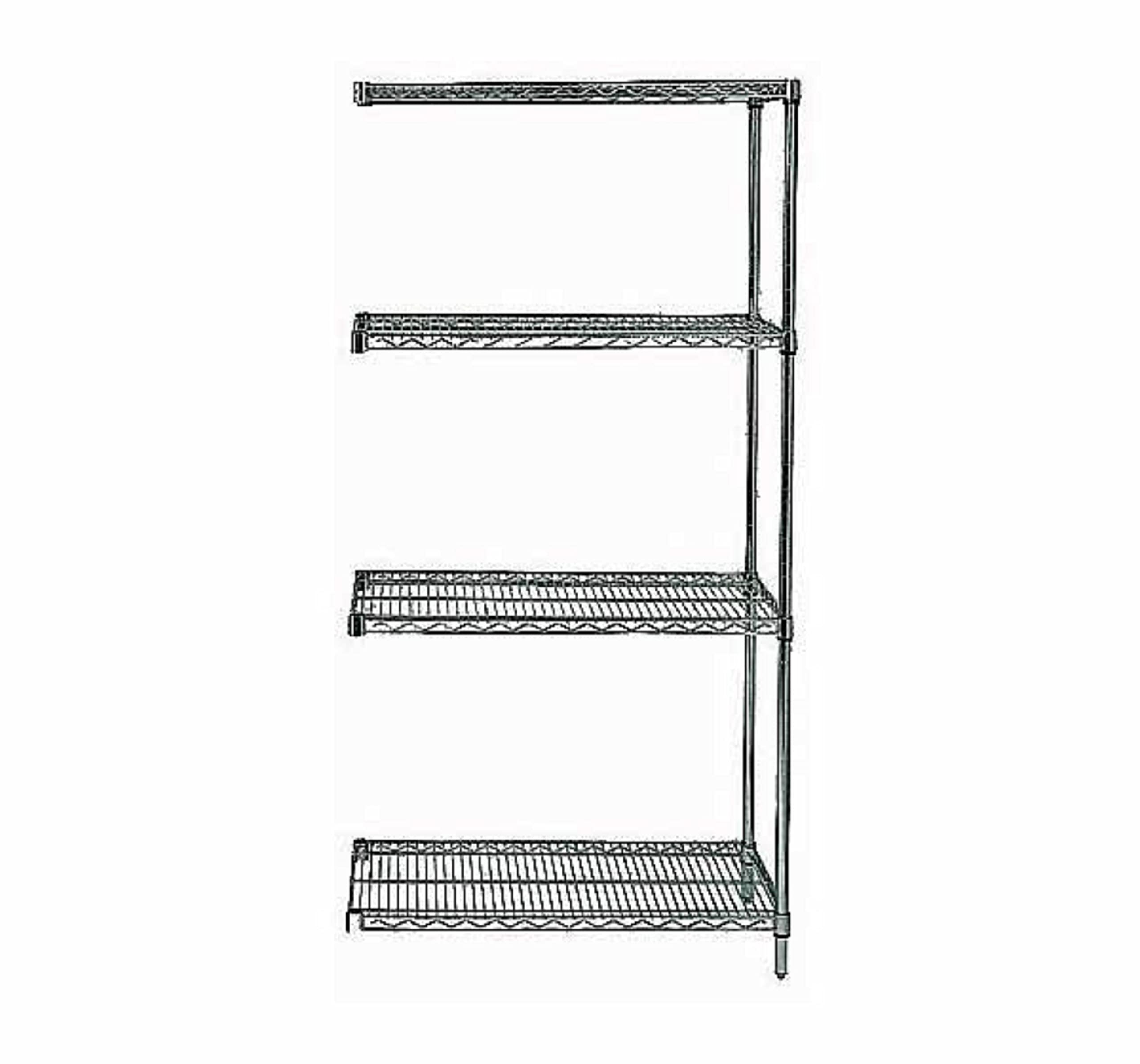 Wire 4 Shelf ADD-ON KIT Stainless 54in