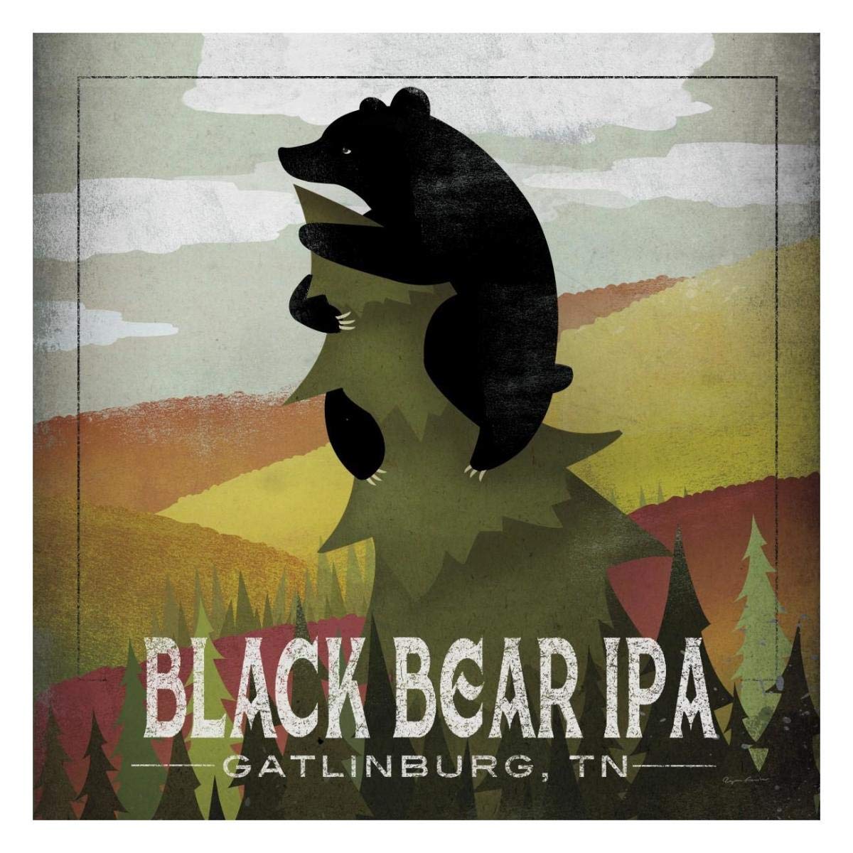 Leaf Peeper Black Bear IPA -Paper Art-26x26”