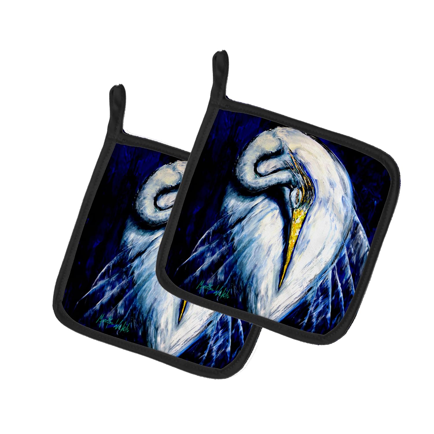 Heron Freshen Up Pair of Pot Holders