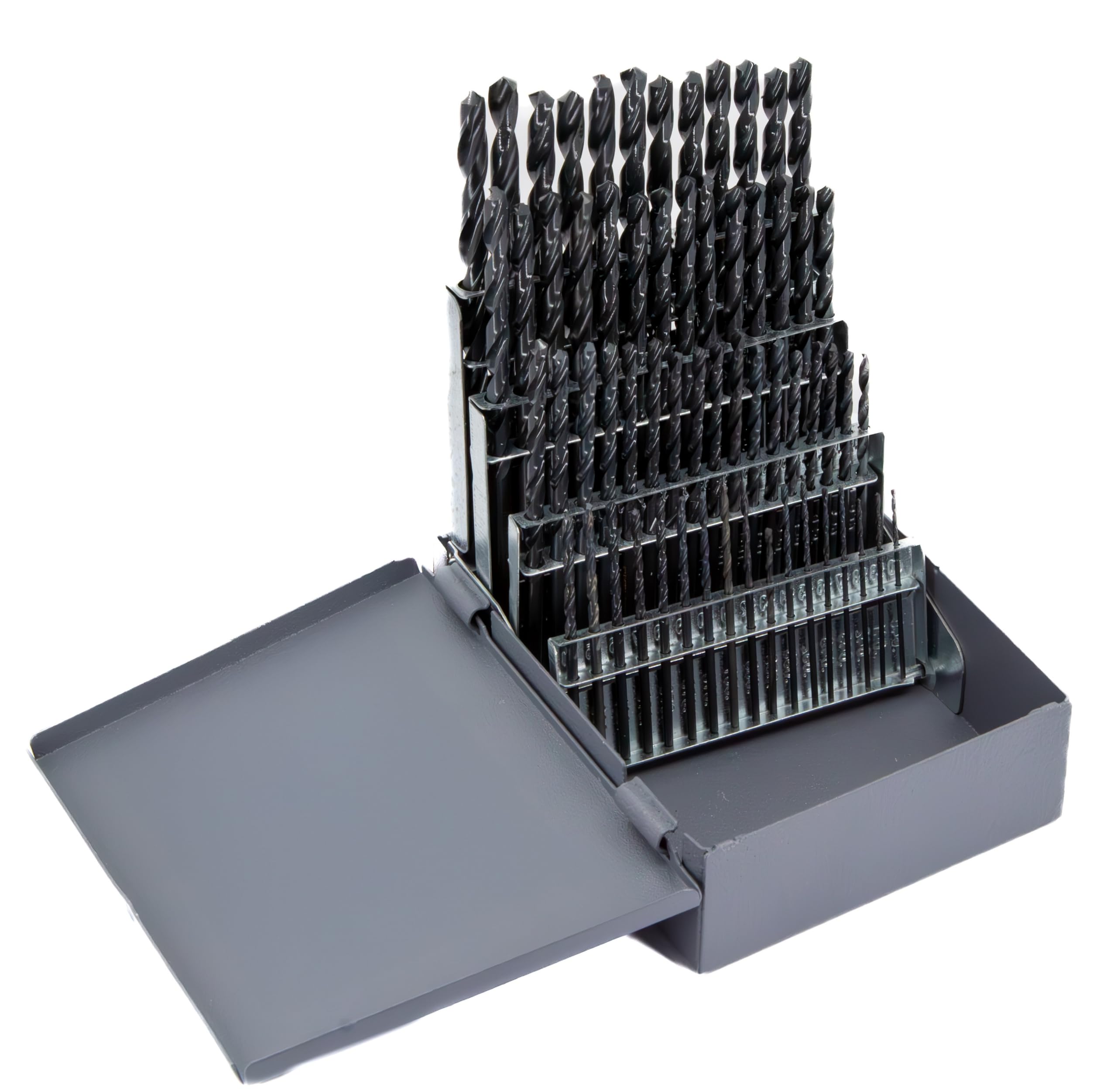 #1-#60 60 Piece HSS Jobber Length Drill Bit Set, Qualtech, DWD60J-SET