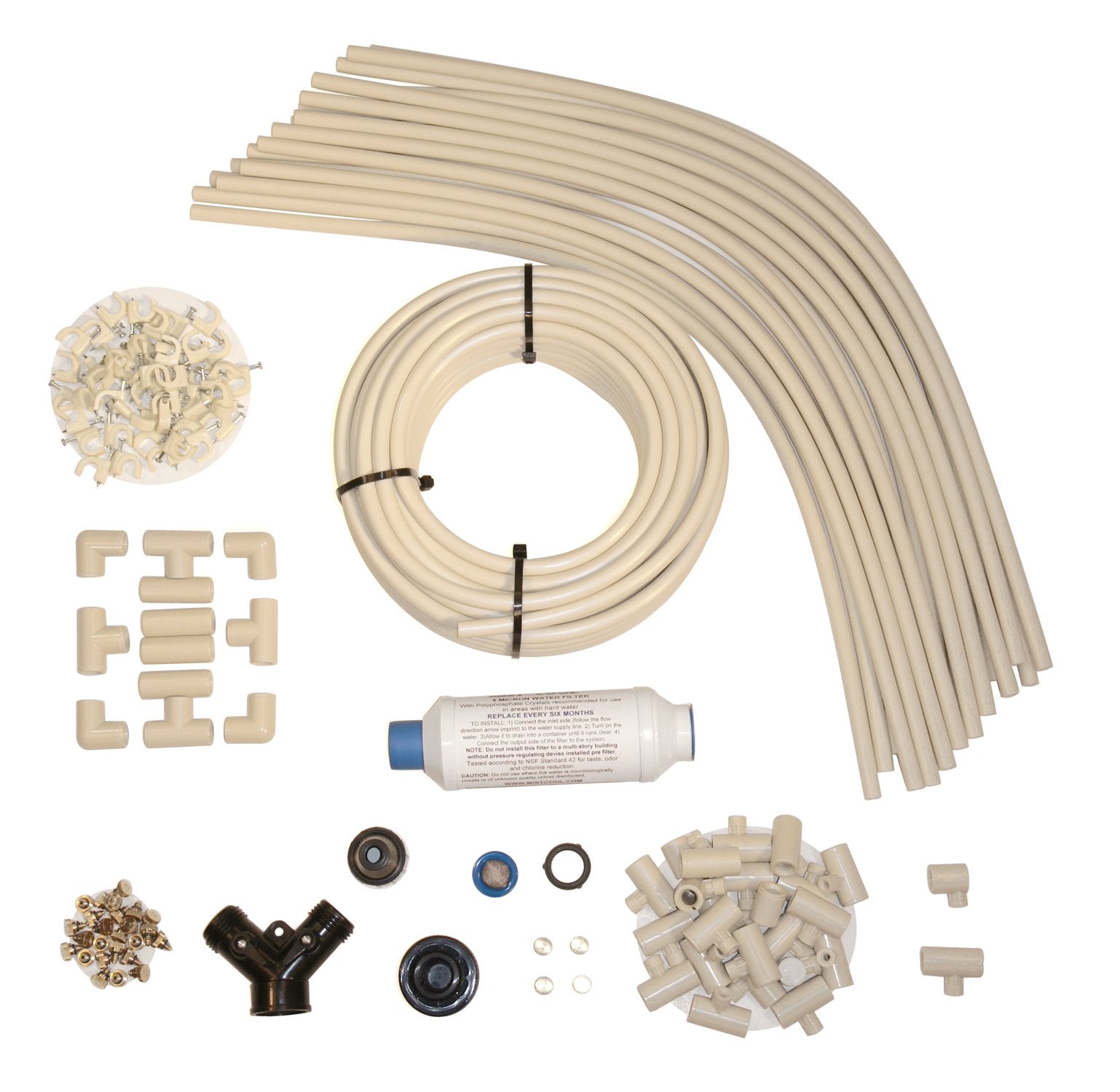 3/8 Cooling Kit with 24 Nozzles (50-ft hose with 19″ 2-ft segments)