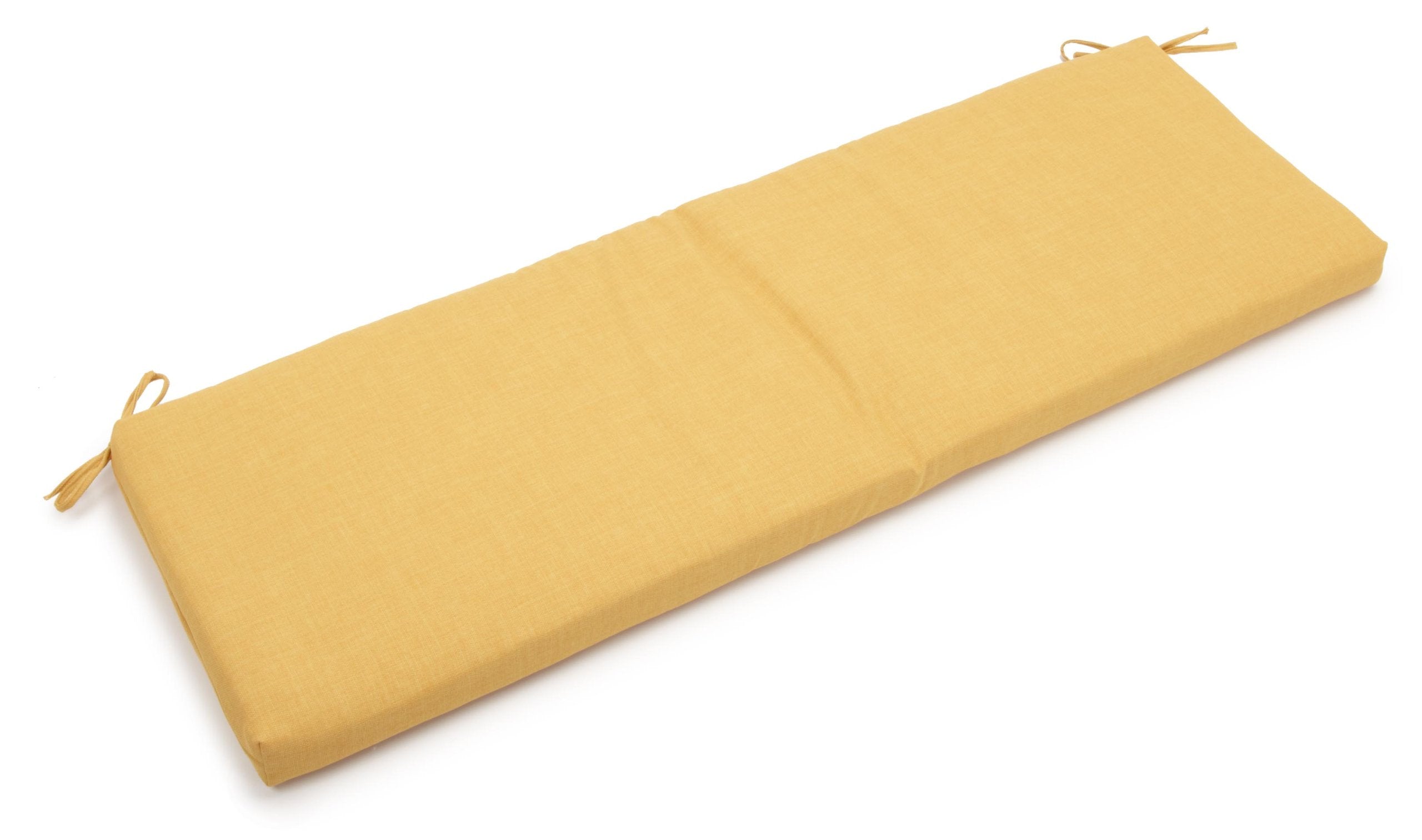 60-inch by 19-inch Spun Polyester Bench Cushion - Lemon