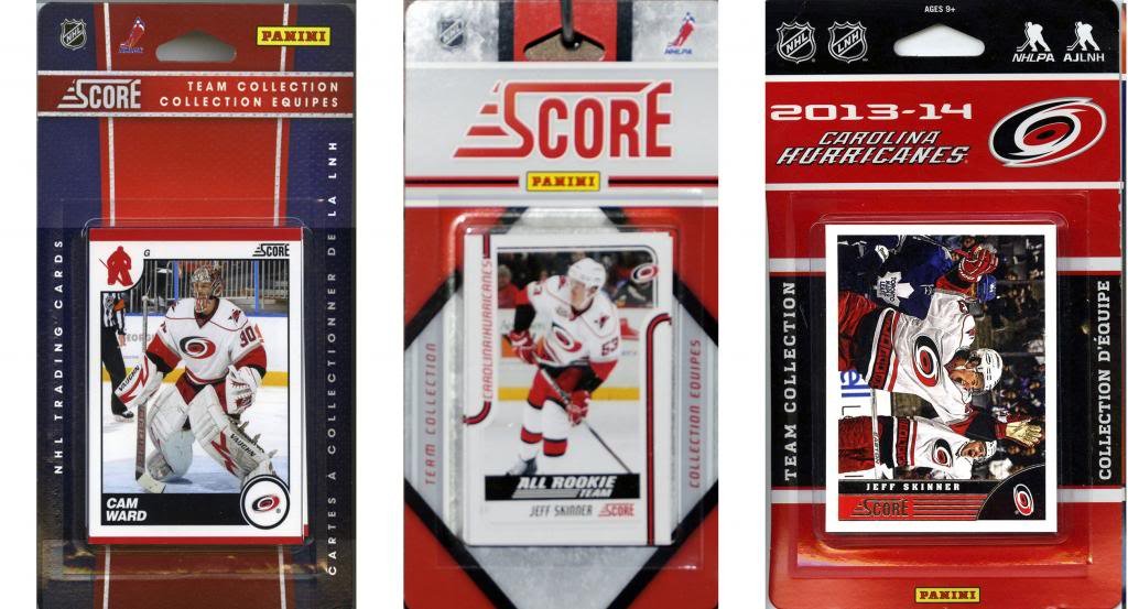 NHL Carolina Hurricanes 3 Different Licensed Trading Card Team Sets