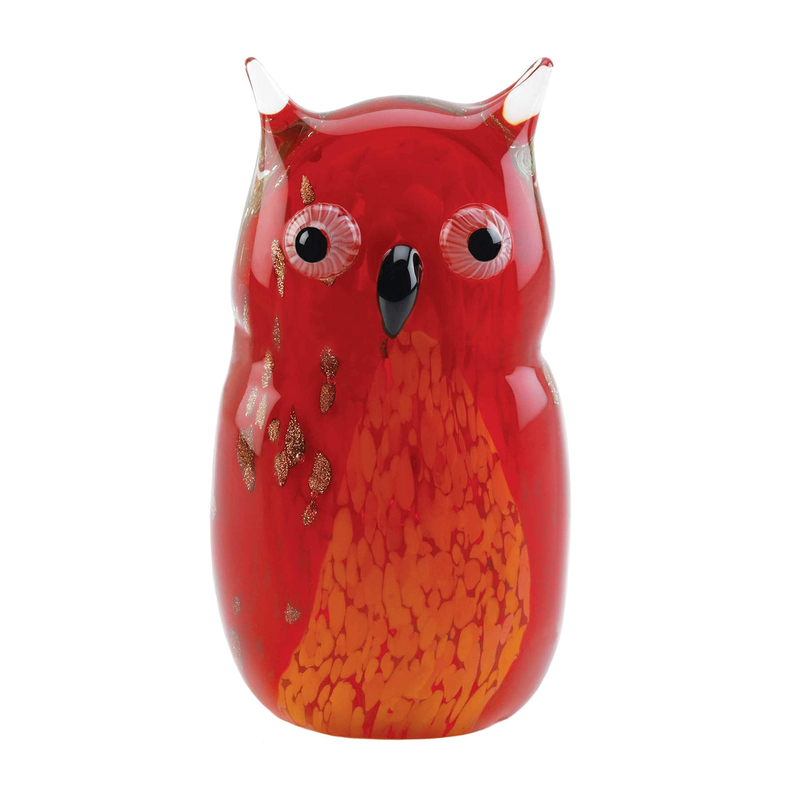 10019073 RED OWL ART GLASS, GLASS - Made in China