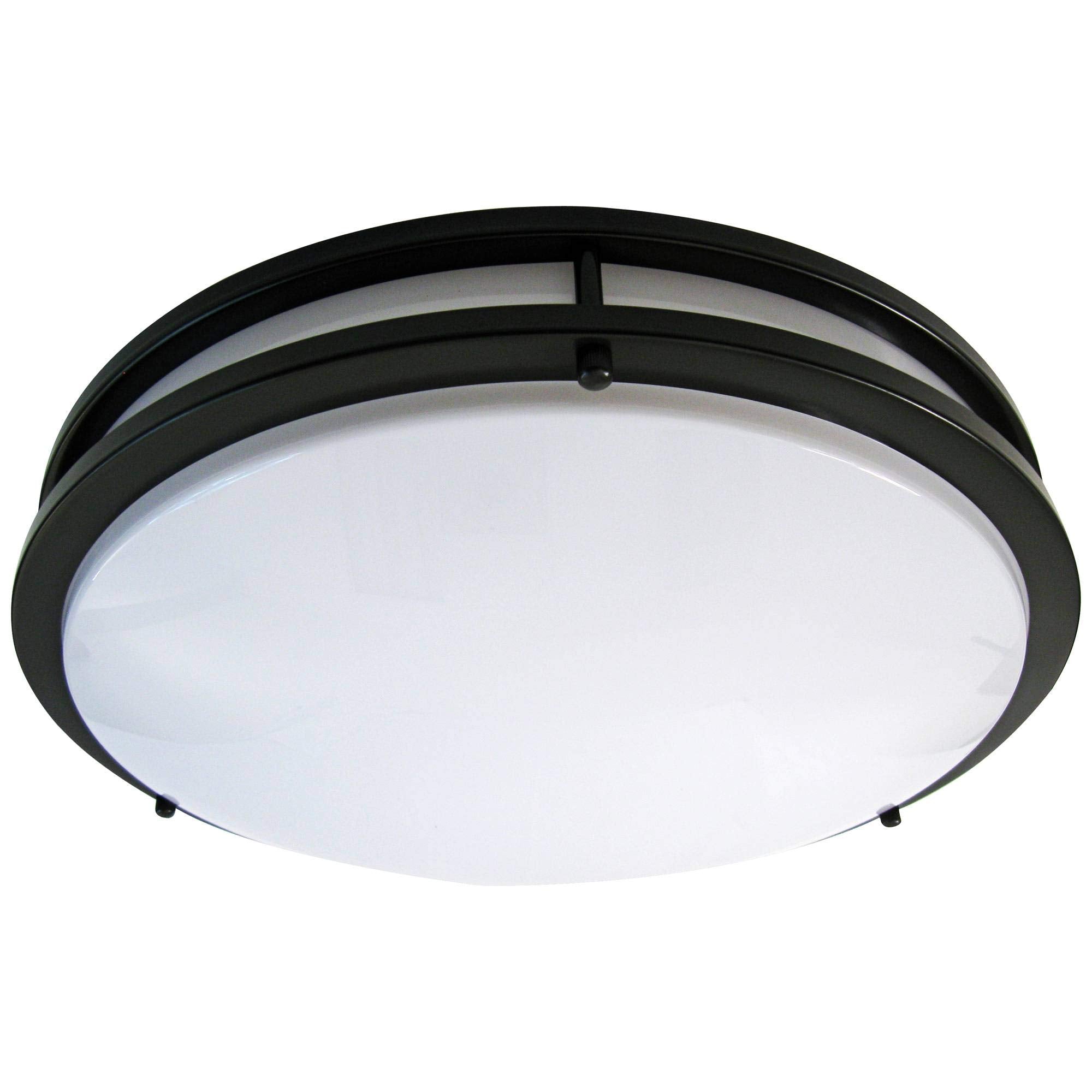 17 LED flush mount fixture.Die-Form-Cold-Rolled Steel housing. Plastic white diffuser. Dimmable.  Damp location