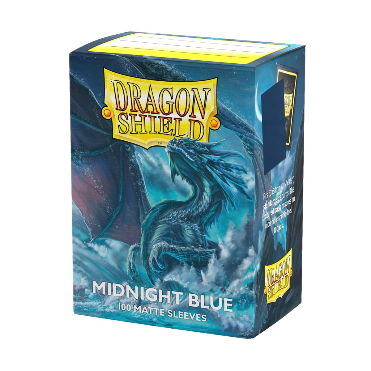 Dragon Shield Sleeves - Matte Midnight Blue 100 CT - Card Sleeves - Smooth & Tough - Compatible with Pokmon, Magic The Gathering Cards & Digimon MTG TCG OCG & Hockey Cards