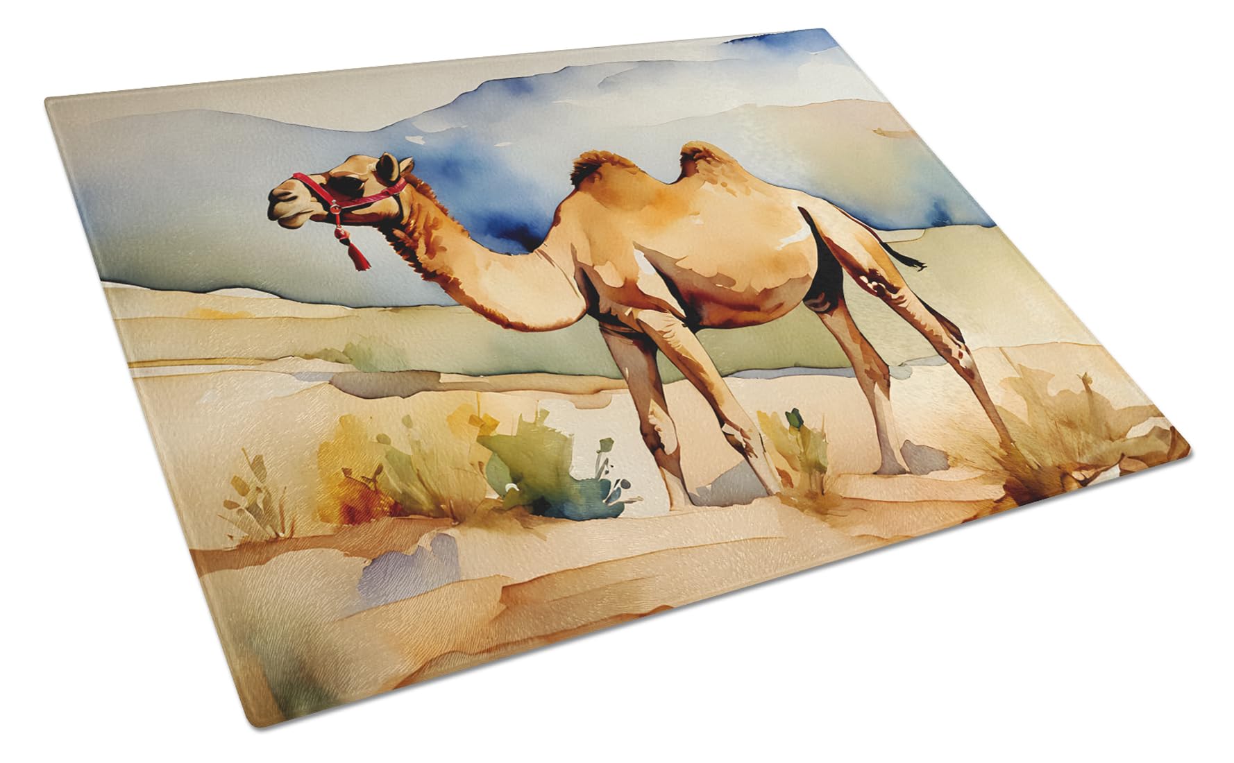 Carolines Treasures DAC2886LCB Camel Glass Cutting Board Large Decorative Tempered Glass Kitchen Cutting and Serving Board Large Size Chopping Board