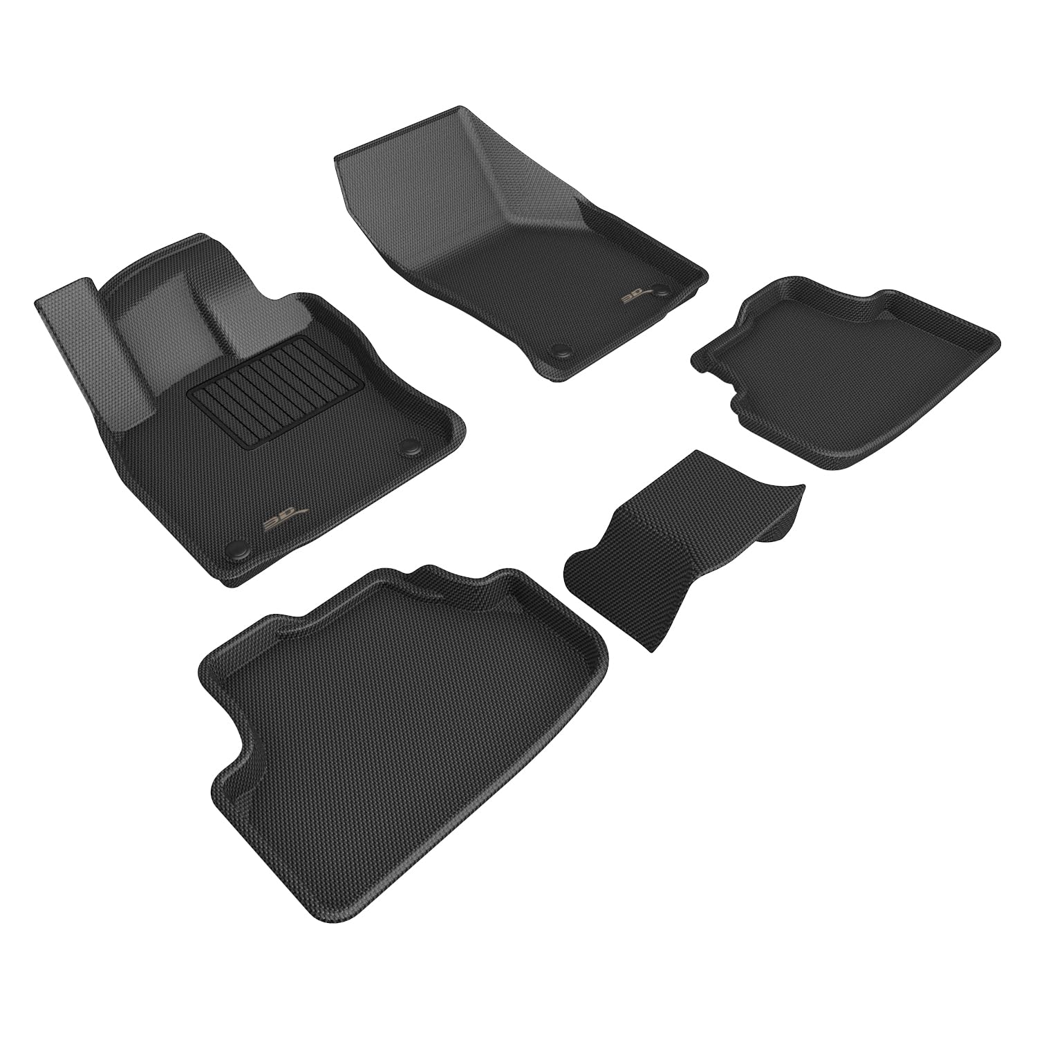 3D MAXpider Compatible with VOLKSWAGEN GOLF GTI / GOLF R 2021-2026 KAGU BLACK R1 R2