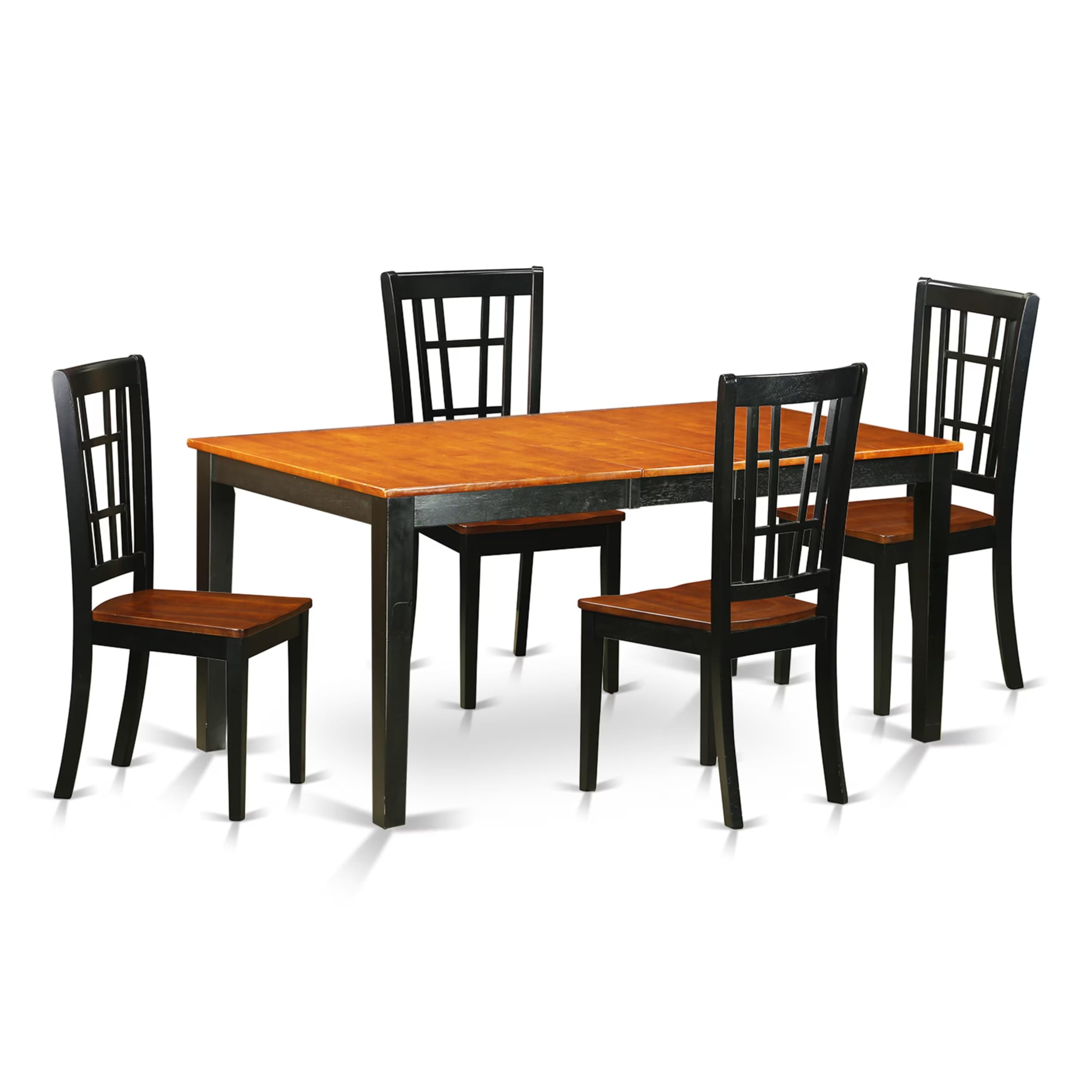 5  Pc  Dining  room  set-Table  with  Leaf  Plus  4  Chairs  for  Dining  room