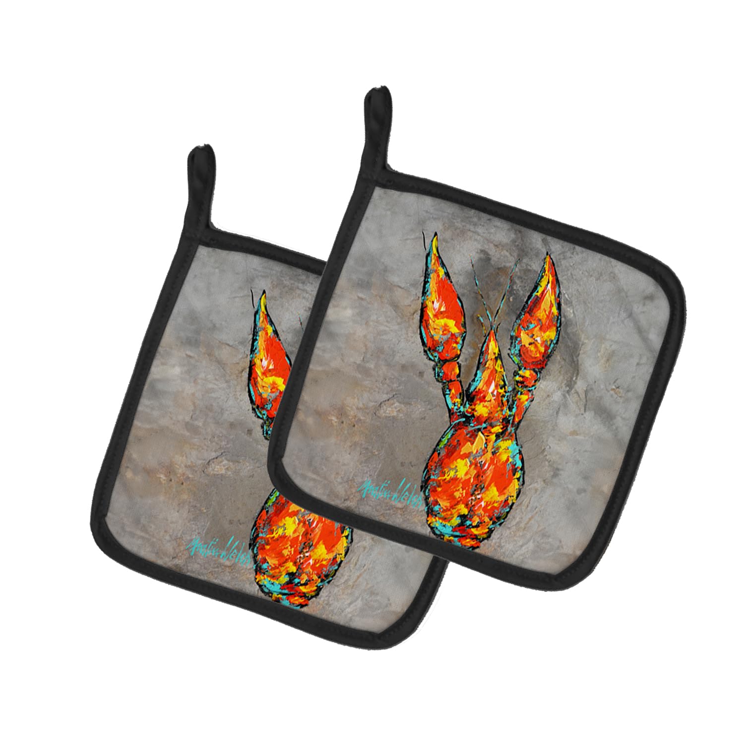 Crawfish From Arabi Pair of Pot Holders