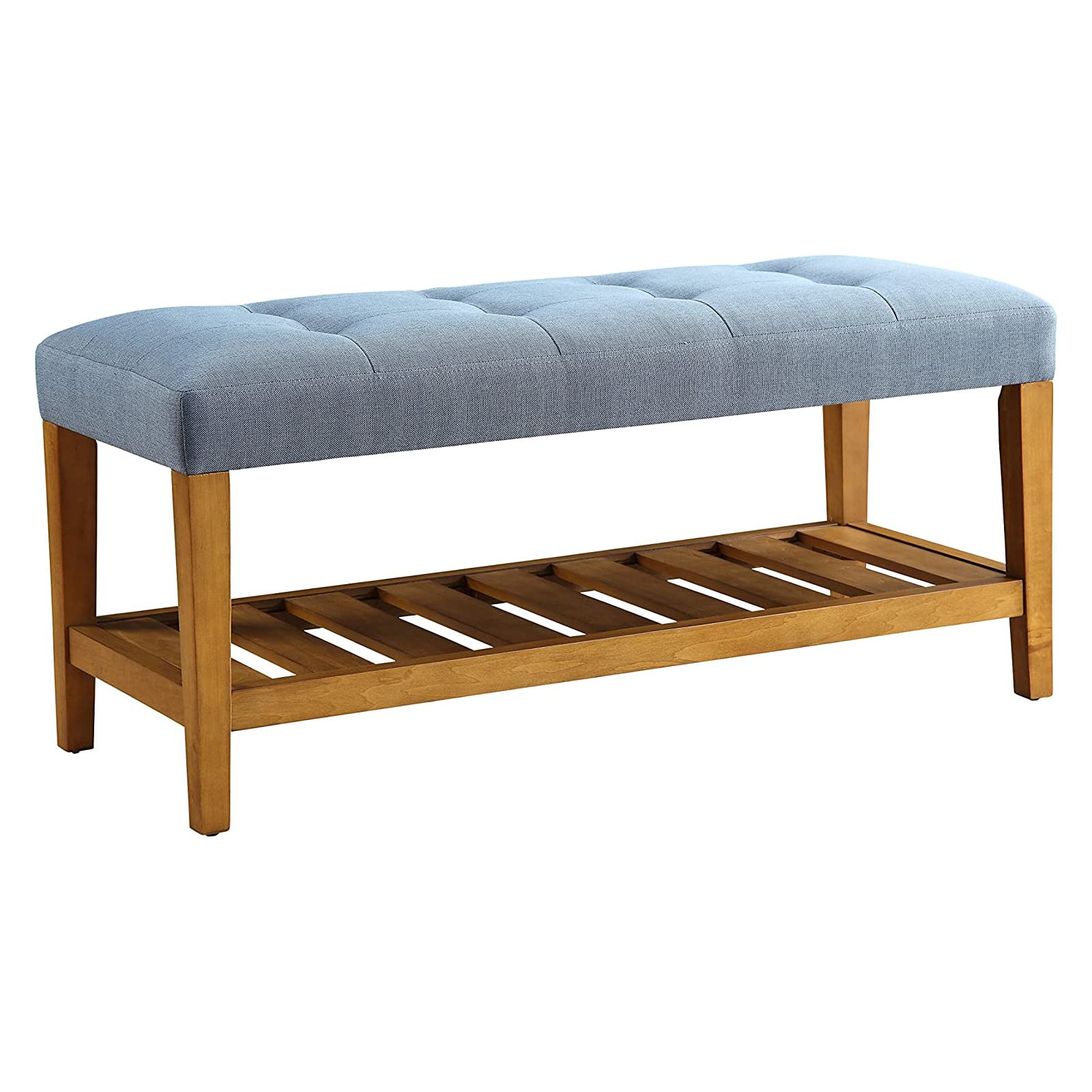 Yardlio Charla Bench: Sleek, Minimalist Design with Tapered Legs and Tufted Seat