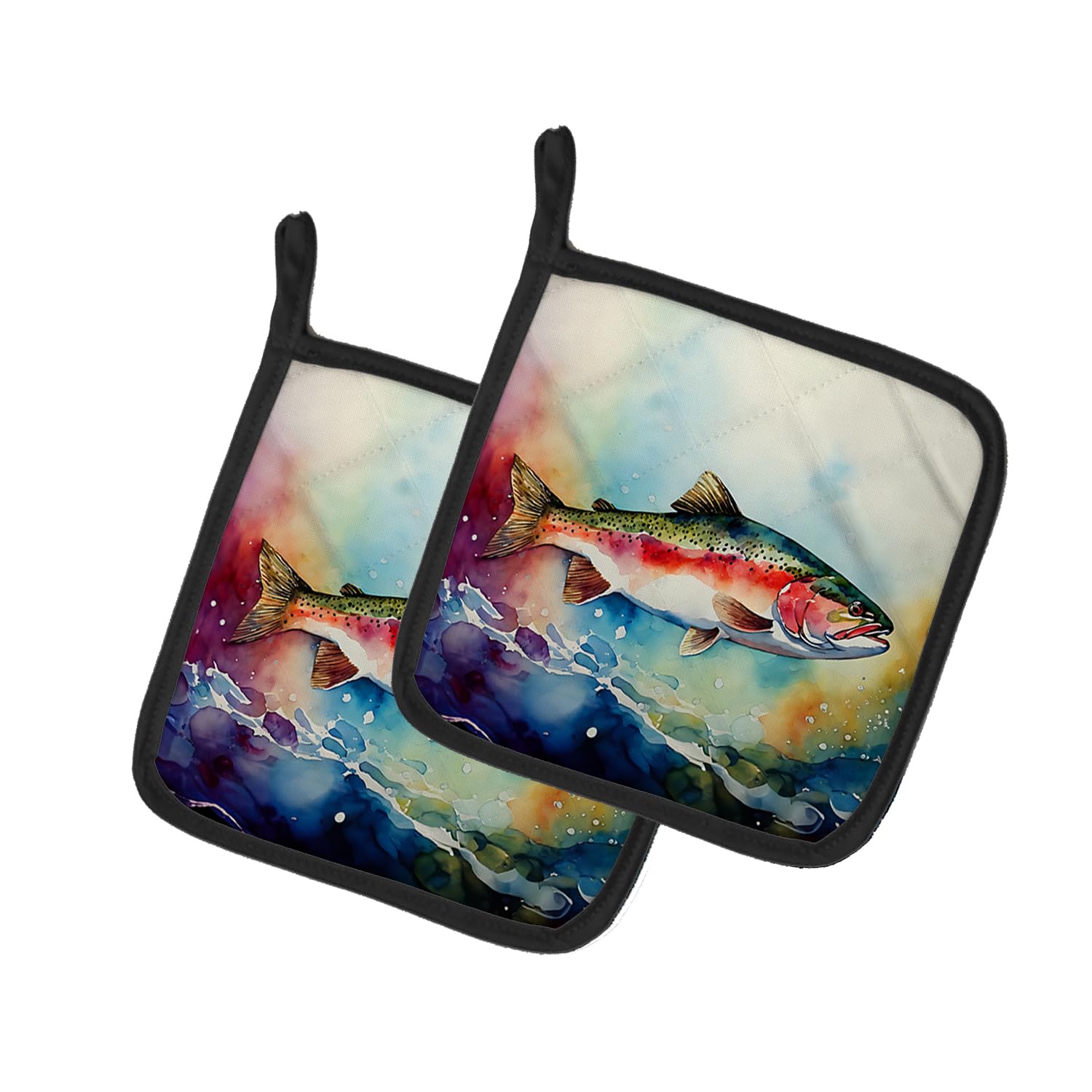Rainbow Trout Pair of Pot Holders